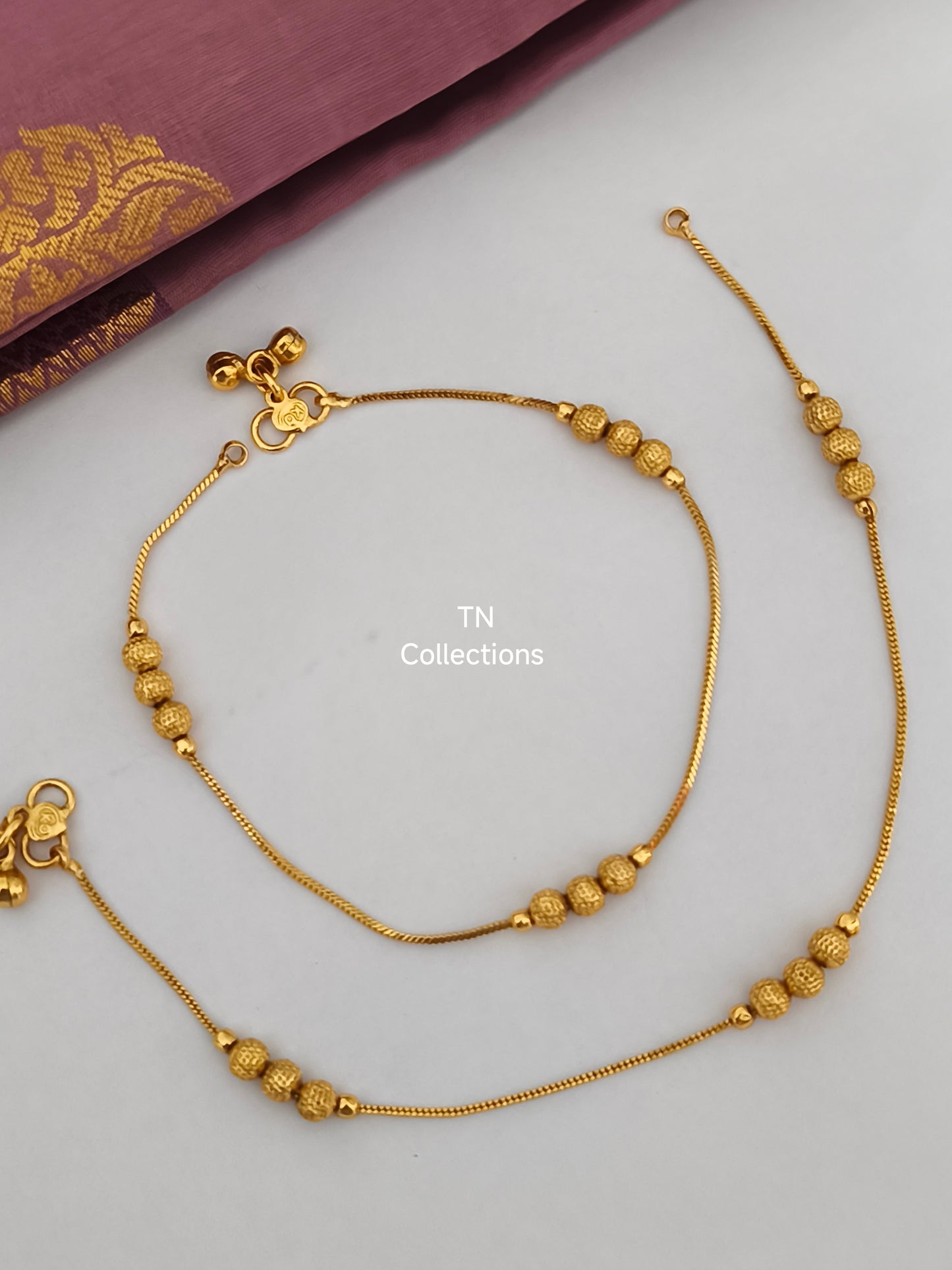 Antique Polish Trendy Anklets (Paayal)