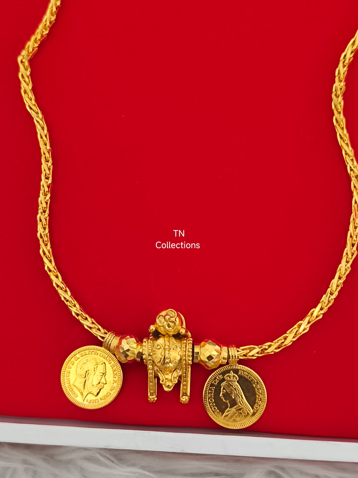 22ct Gold plated Traditional Star Thalikodi with kombu thali