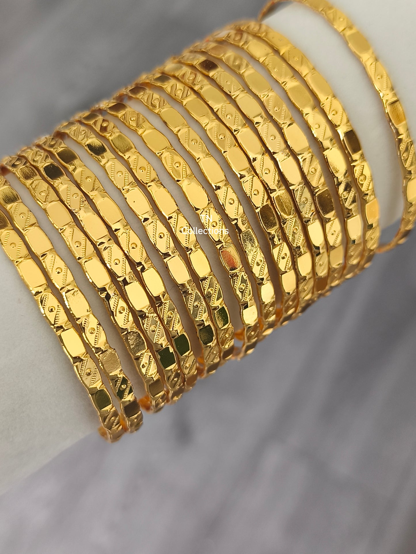 Micro Gold Plated Bombay Bangles Set (Size 2.6)