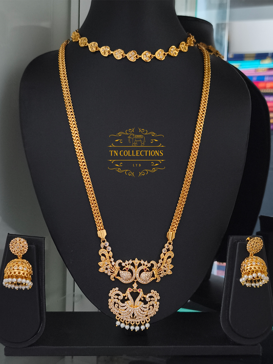 Micro Gold Plated Traditional Semi Bridal Set