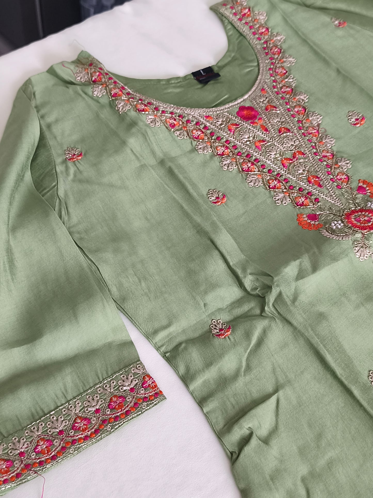 Pastel green Readymade Shalwar