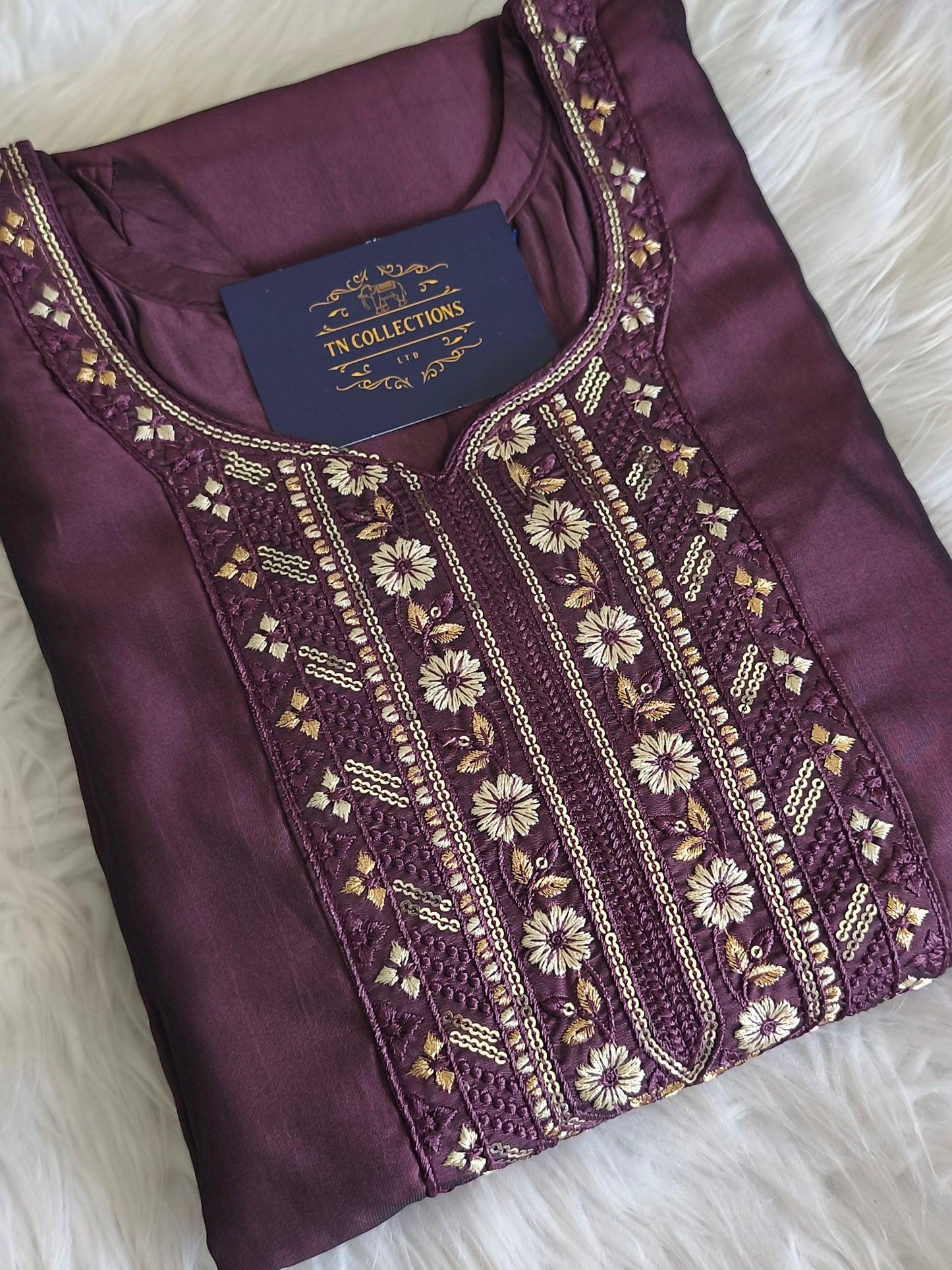 Stylish 3 Piece Embroidered Side Open Shalwar Suit with Floral Dupatta- (M/L/XL)