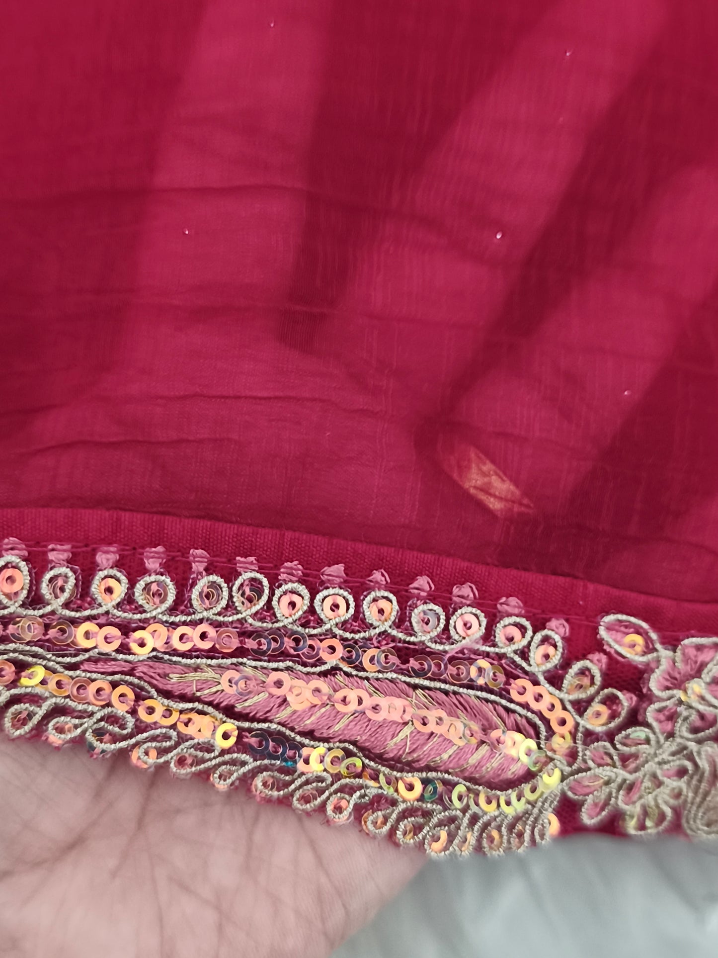 Simple Designer Saree with Unstitched running blouse