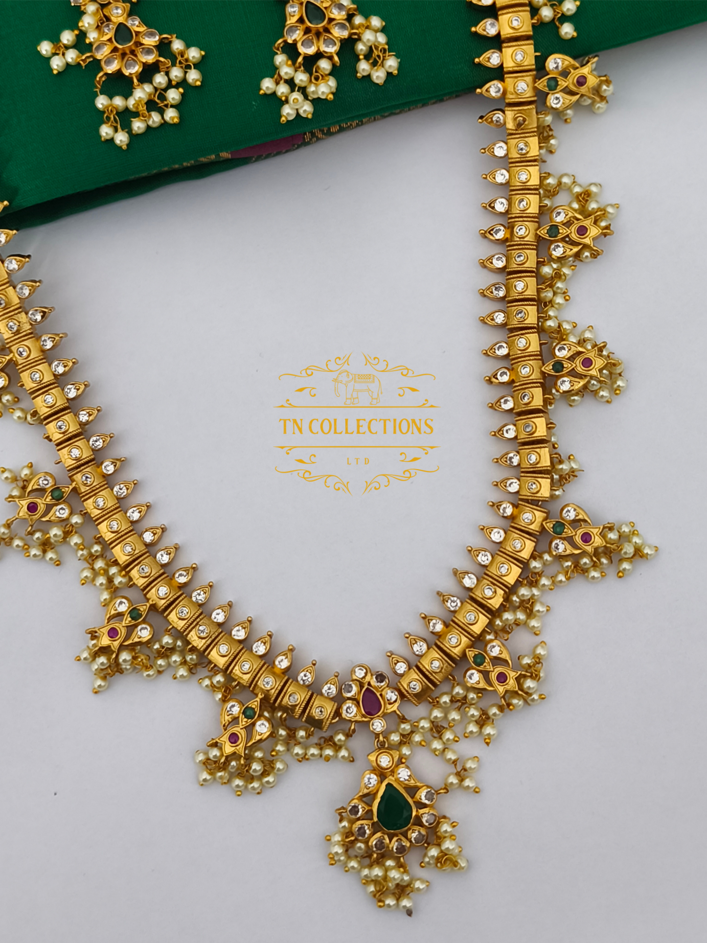 Matte Finish Guttapusalu Long Haaram