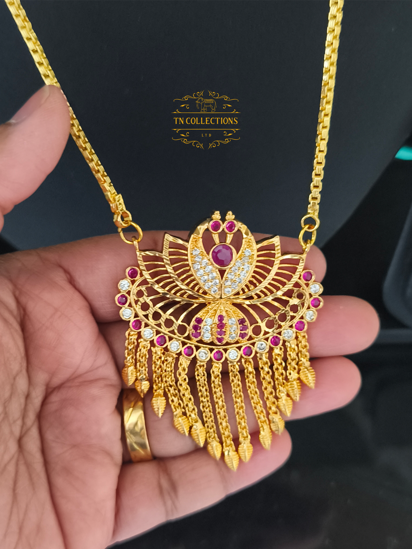 Micro gold plated Peacock Pathakkam
