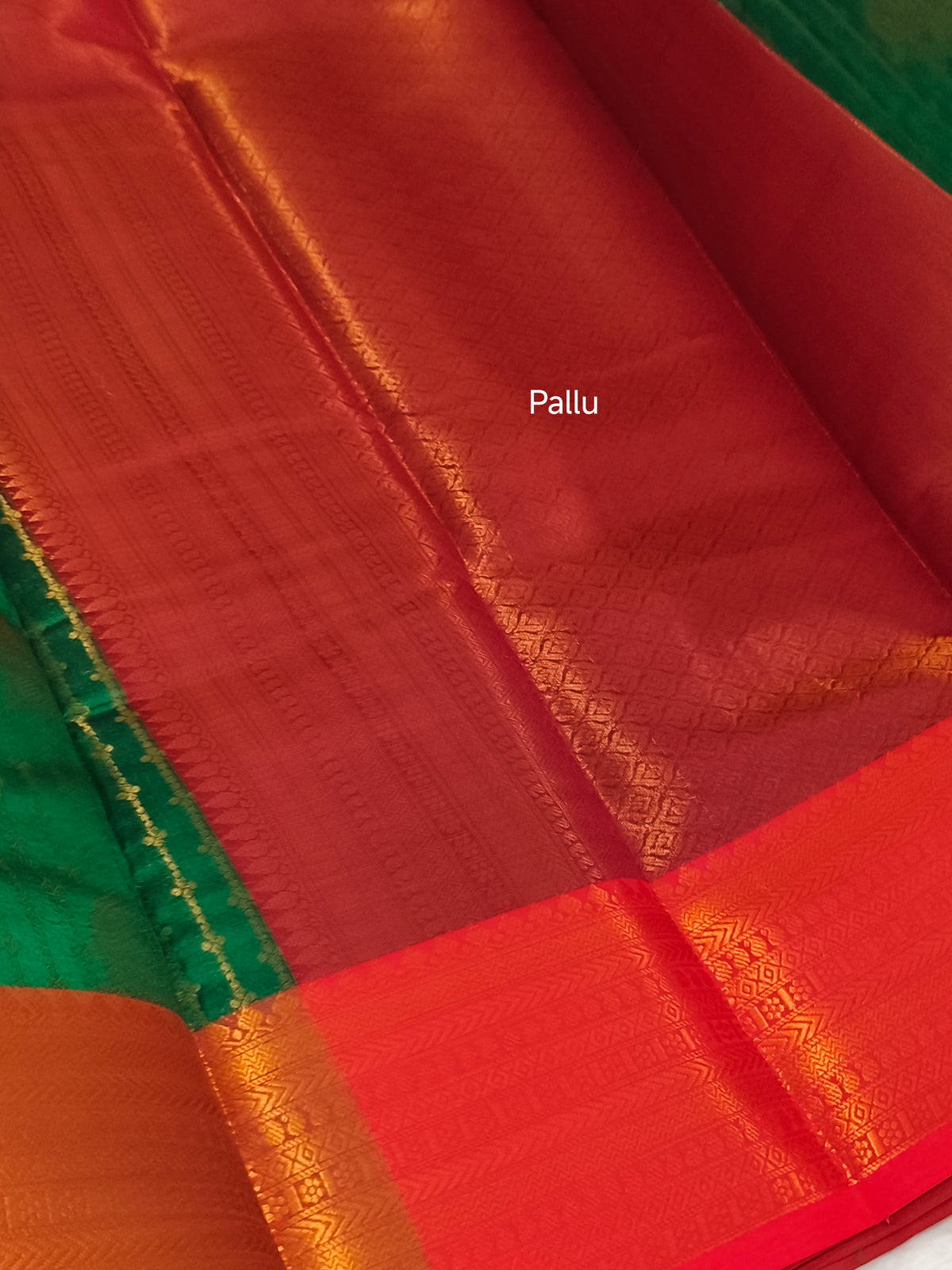 Kanchipuram vairaoosi Soft Silk Saree (Green)
