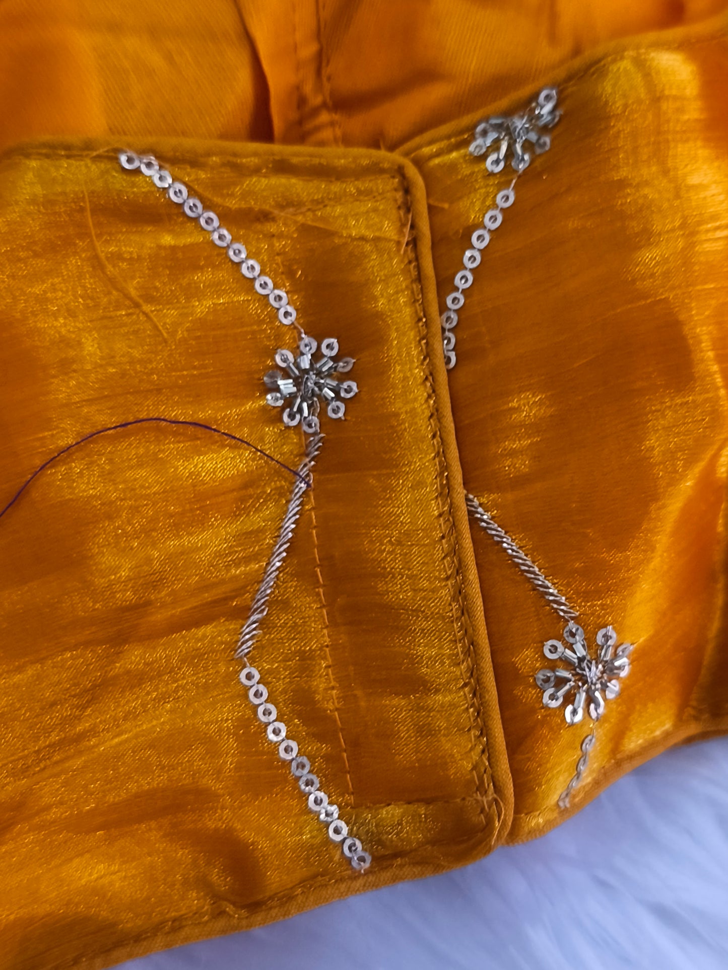 Readymade Saree Blouse (Yellow)