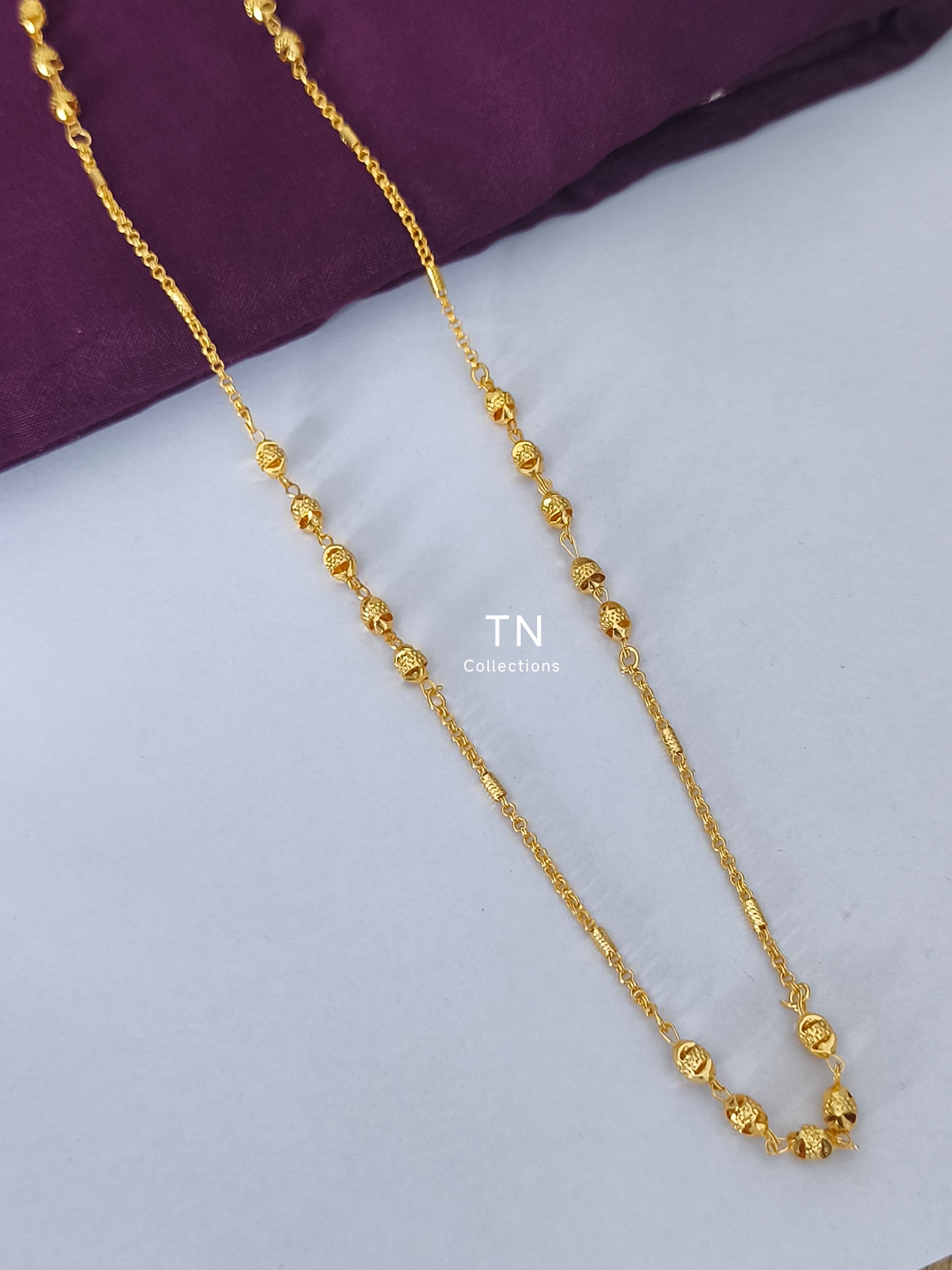 Gold plated simple ball chain