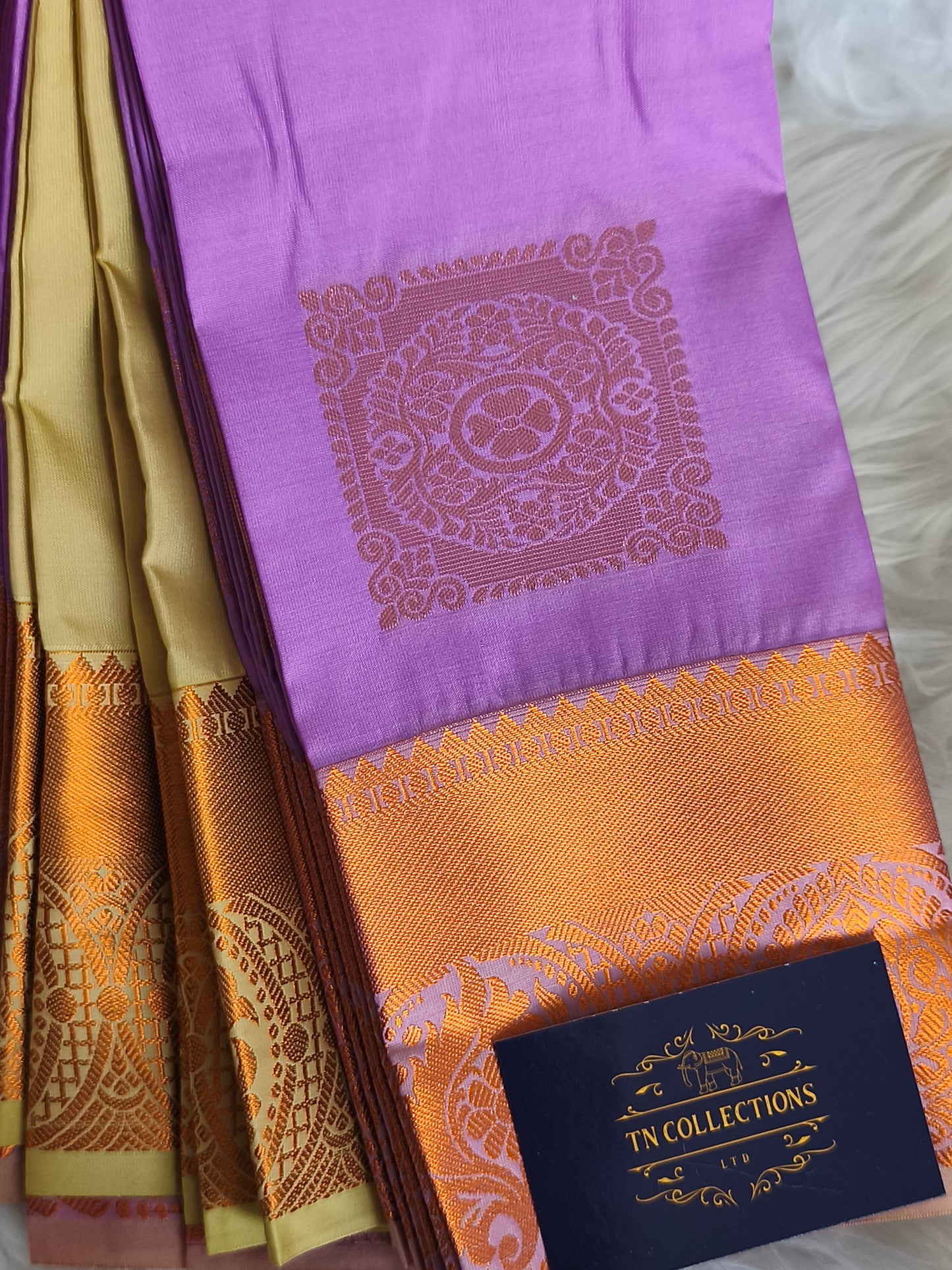 Traditional Kanchi Soft Silk Saree (Purple Colour)