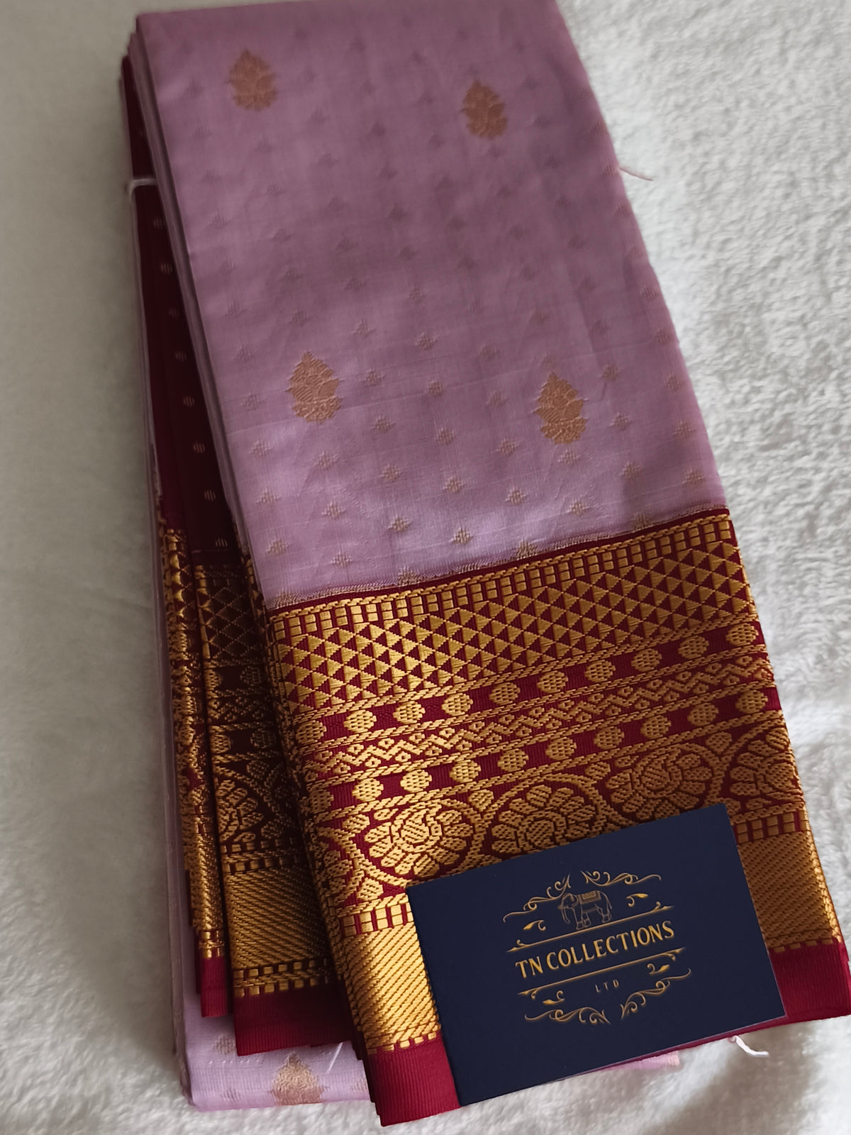 Premium kanchi Semi Silk Saree with contrast blouse