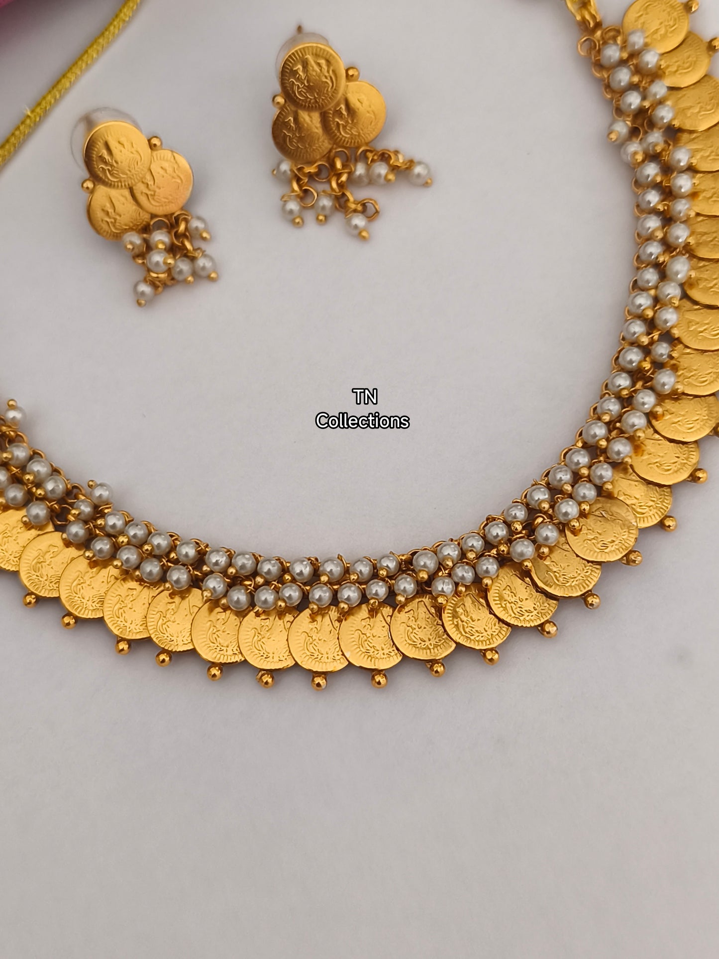 Matte Finish Coin Necklace set