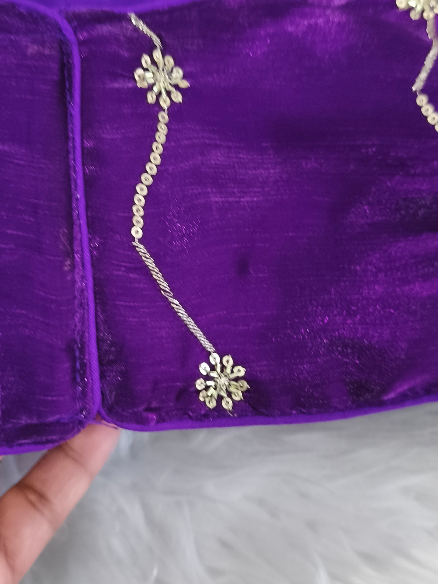 Readymade Saree Blouse(Purple)