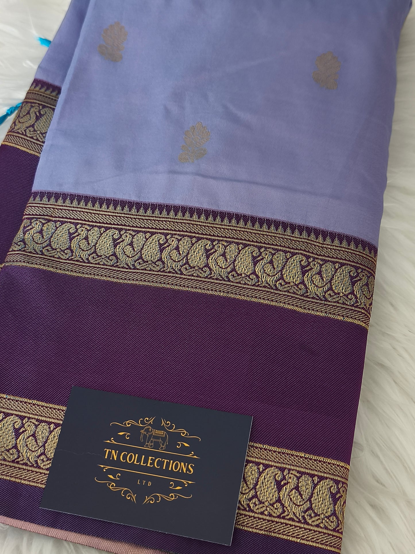 kanjivaram Banaras Soft Pattu saree with contrast blouse