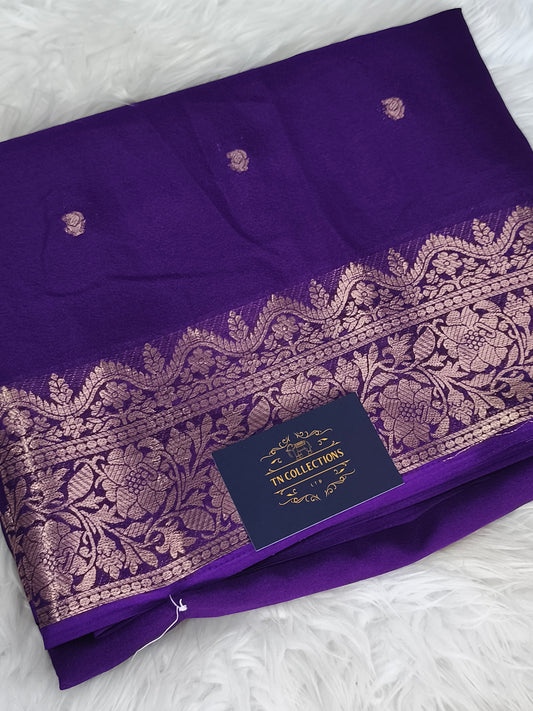 Soft Georgette saree (Purple)