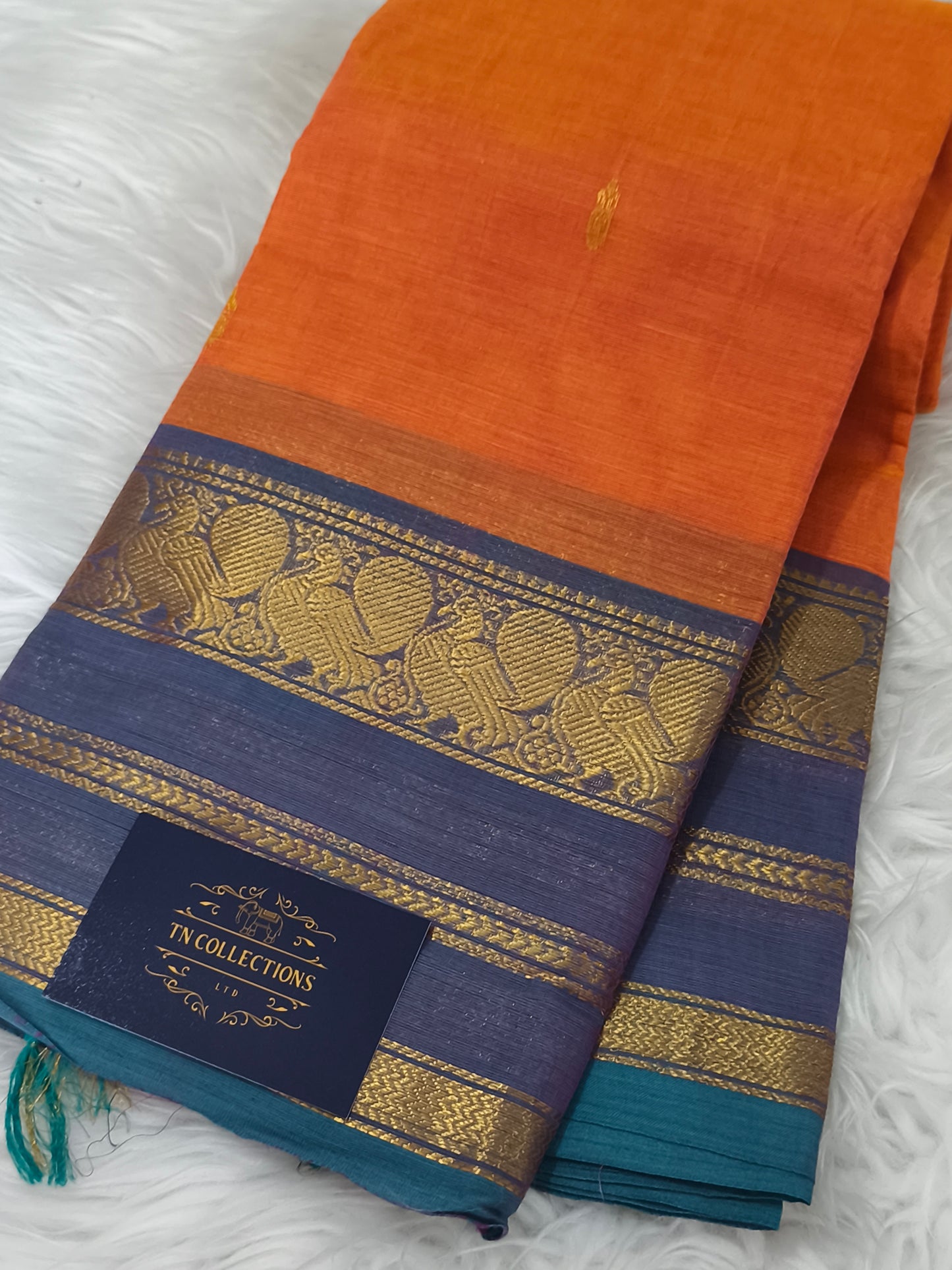 Pure handloom kanchi cotton saree