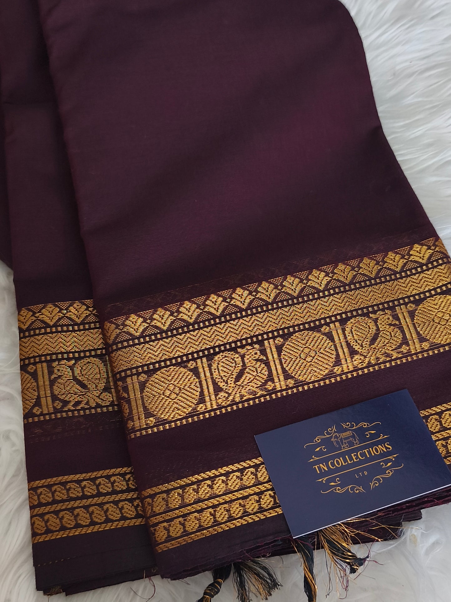 Trendy Coffee Brown Pure Kanchi Cotton Saree