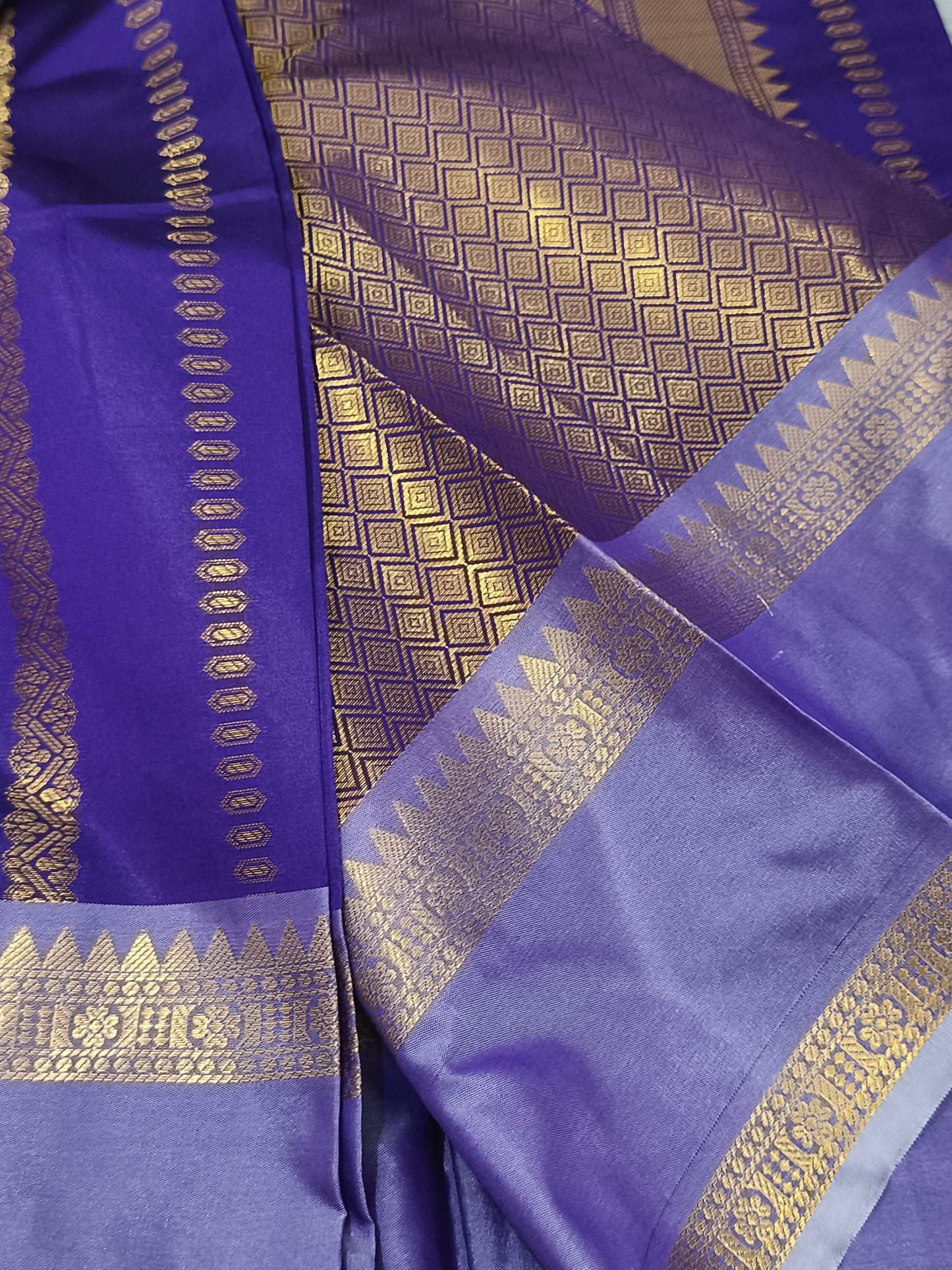 Semi Soft Silk Saree (Purple)