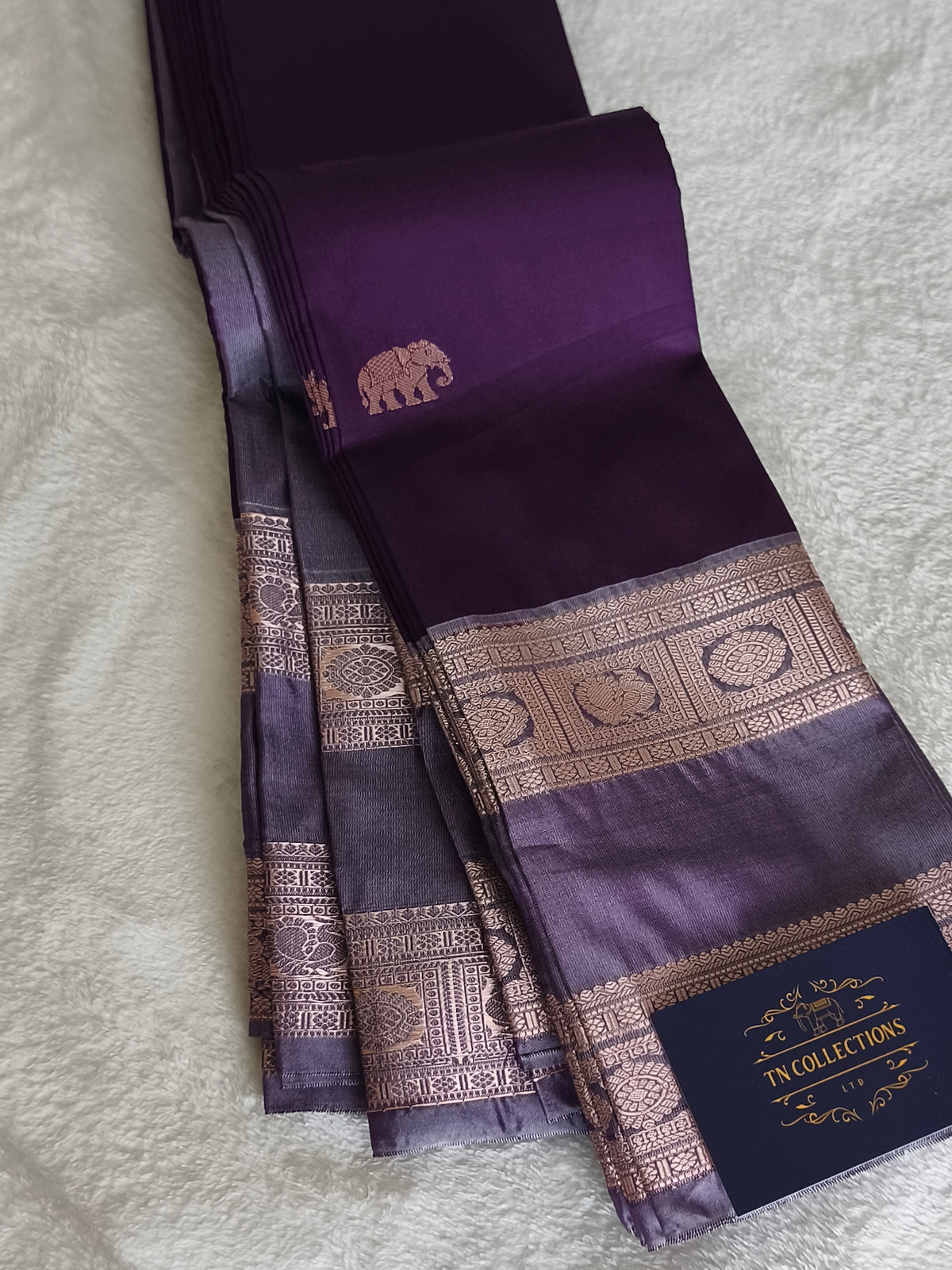 Premium kanchi Semi Silk Saree with contrast blouse