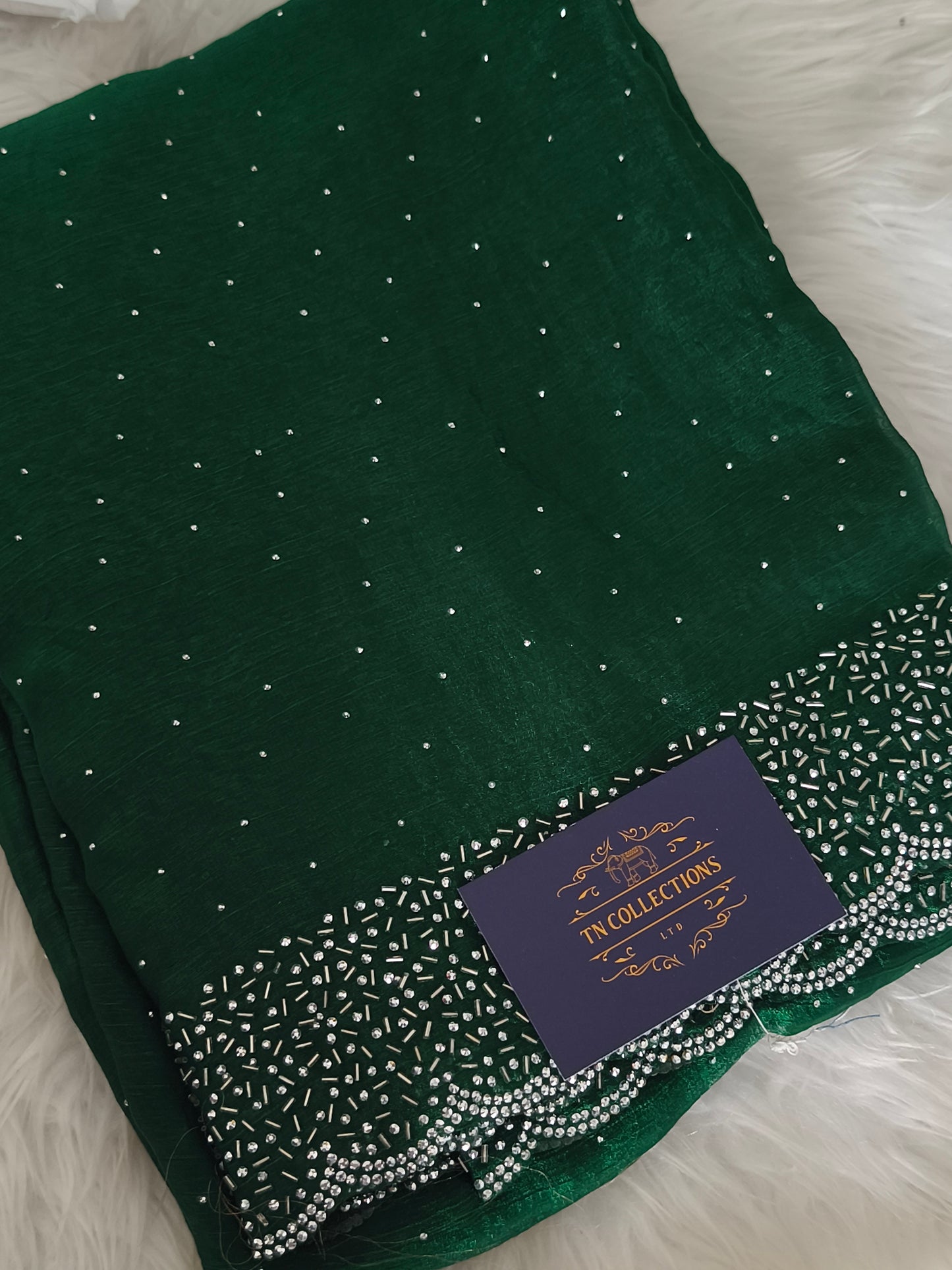 Green Space Silk Party Saree