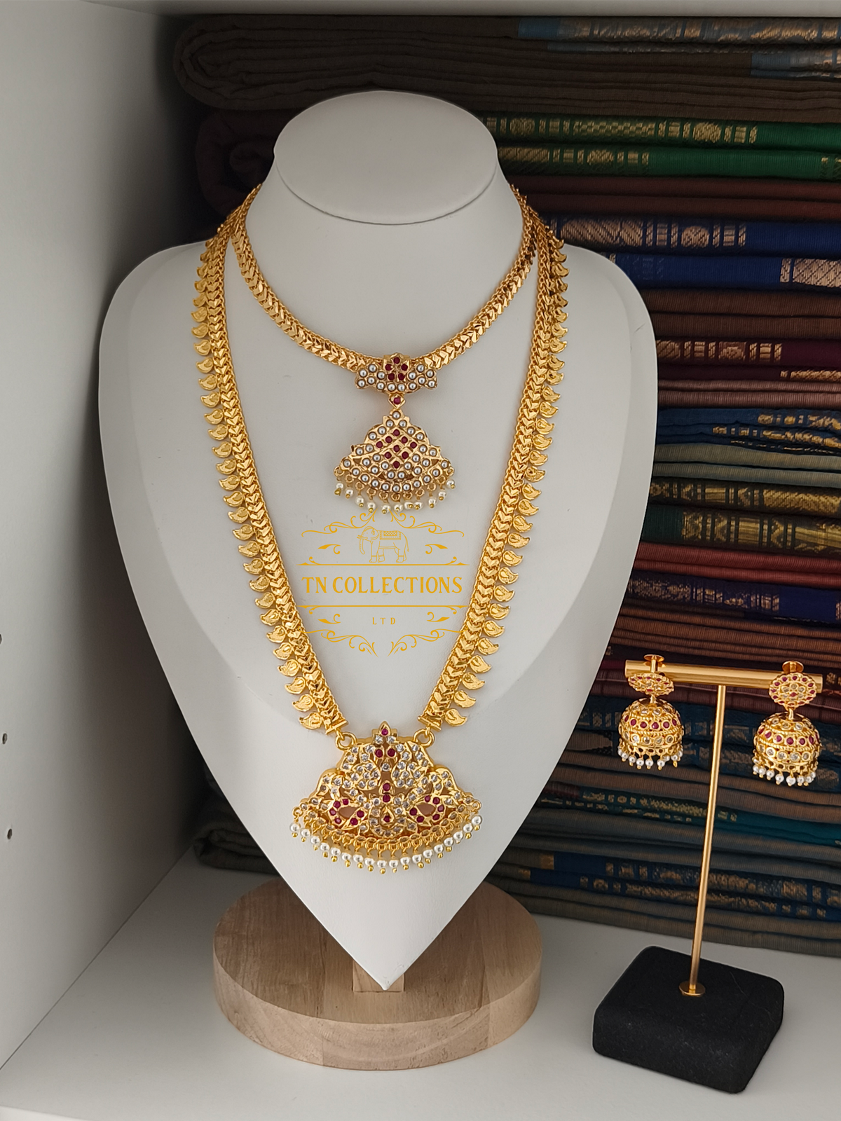 Micro Gold Finish Semi Bridal Set