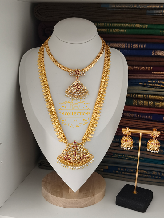 Micro Gold Finish Semi Bridal Set