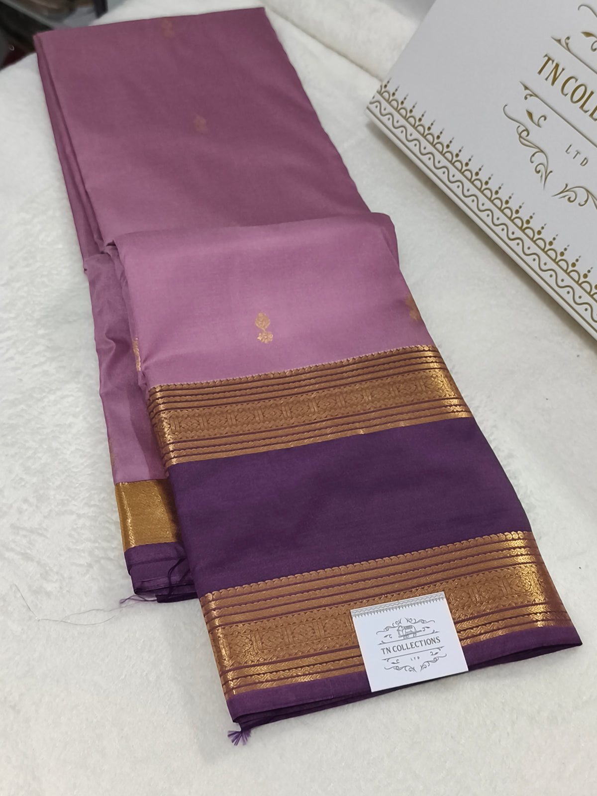 Trendy Semi Soft Silk Saree with contrast blouse and rich pallu