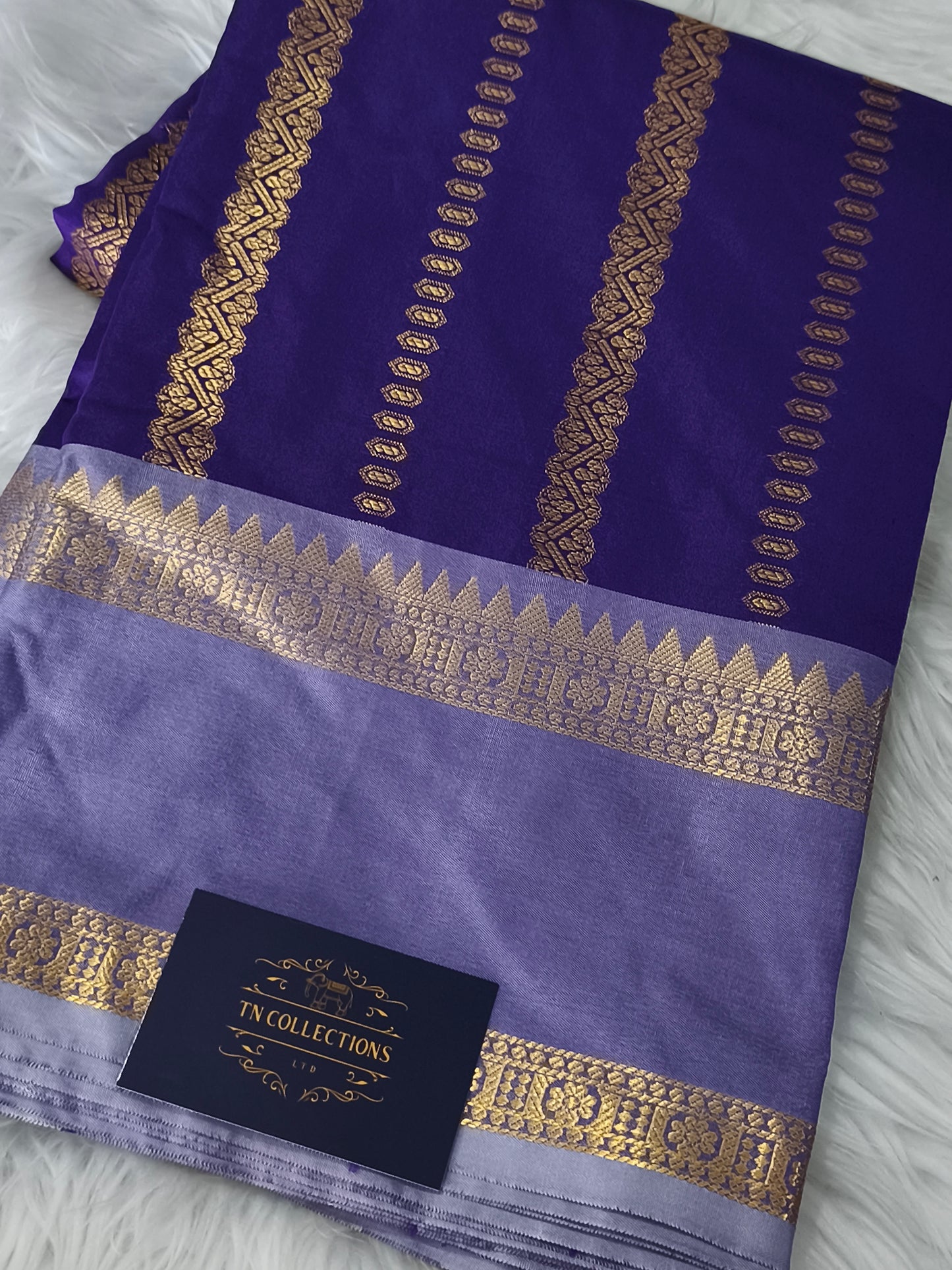 Semi Soft Silk Saree (Purple)