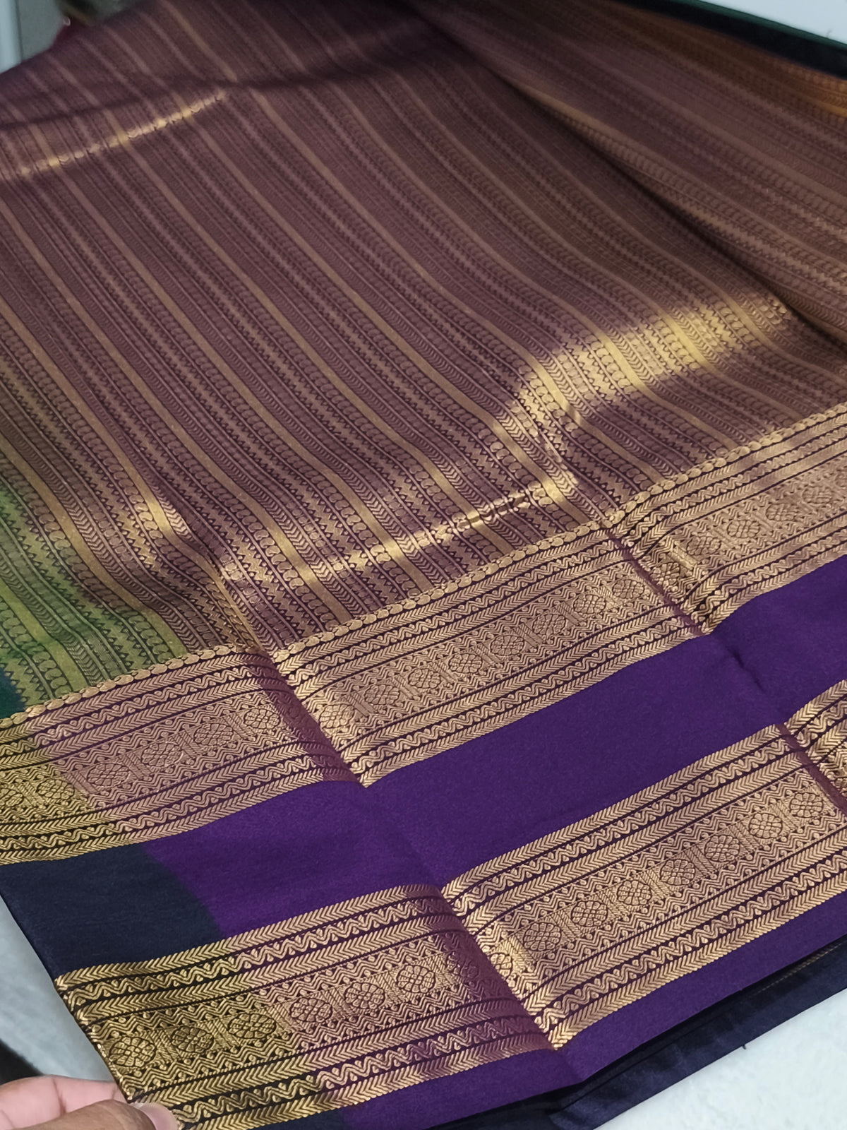 Trendy Semi Soft Silk Saree with contrast blouse and rich pallu
