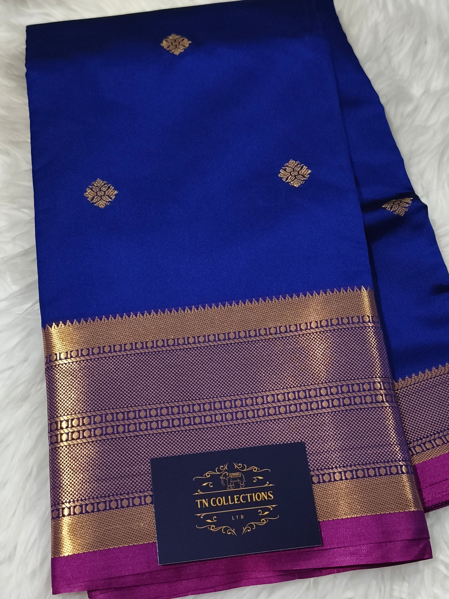 Luxury Semi Soft Silk Saree (Royal Blue)