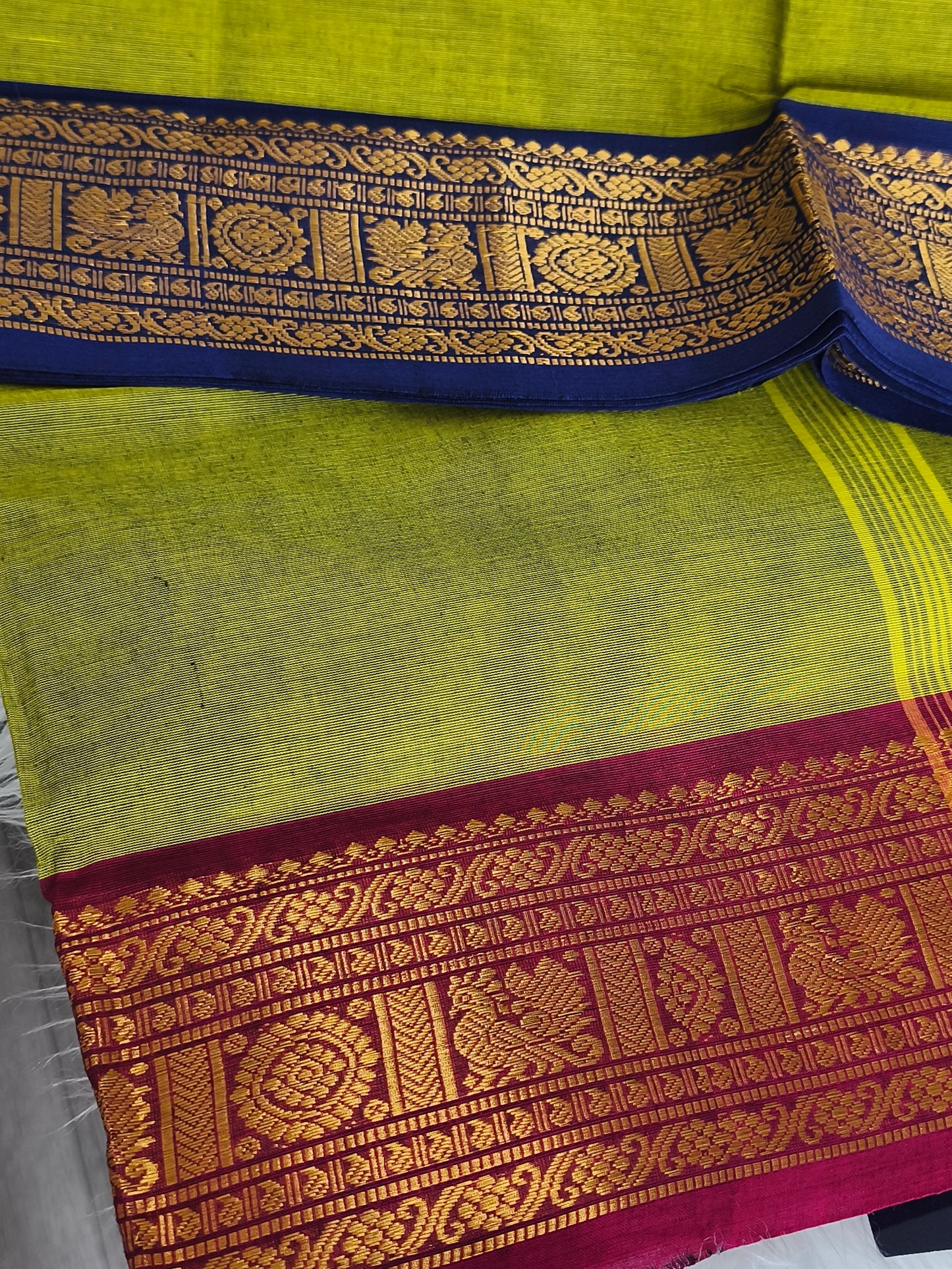 Pure handloom Kanchi Cotton Saree