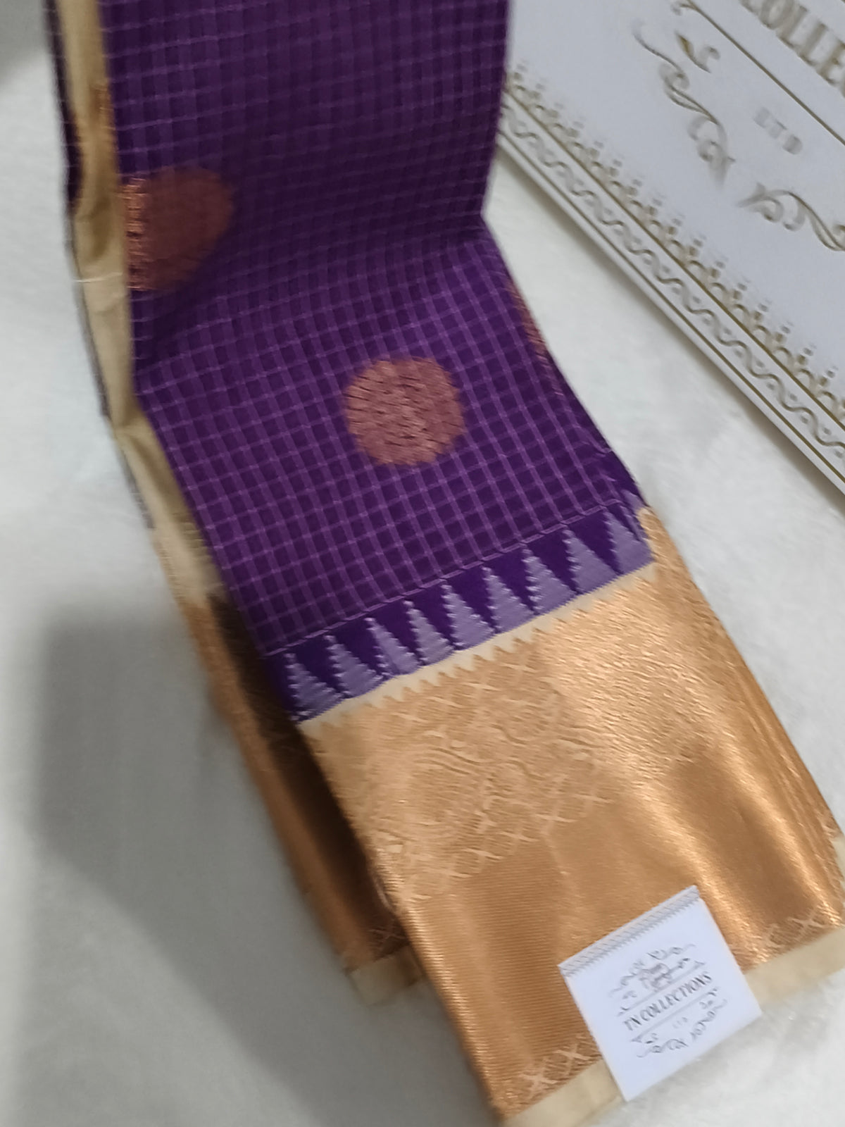 Checked Kanchi Semi Silk Saree