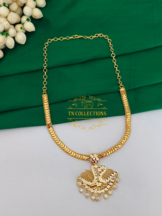 Gold polish impon Attiyal (Full white stones)