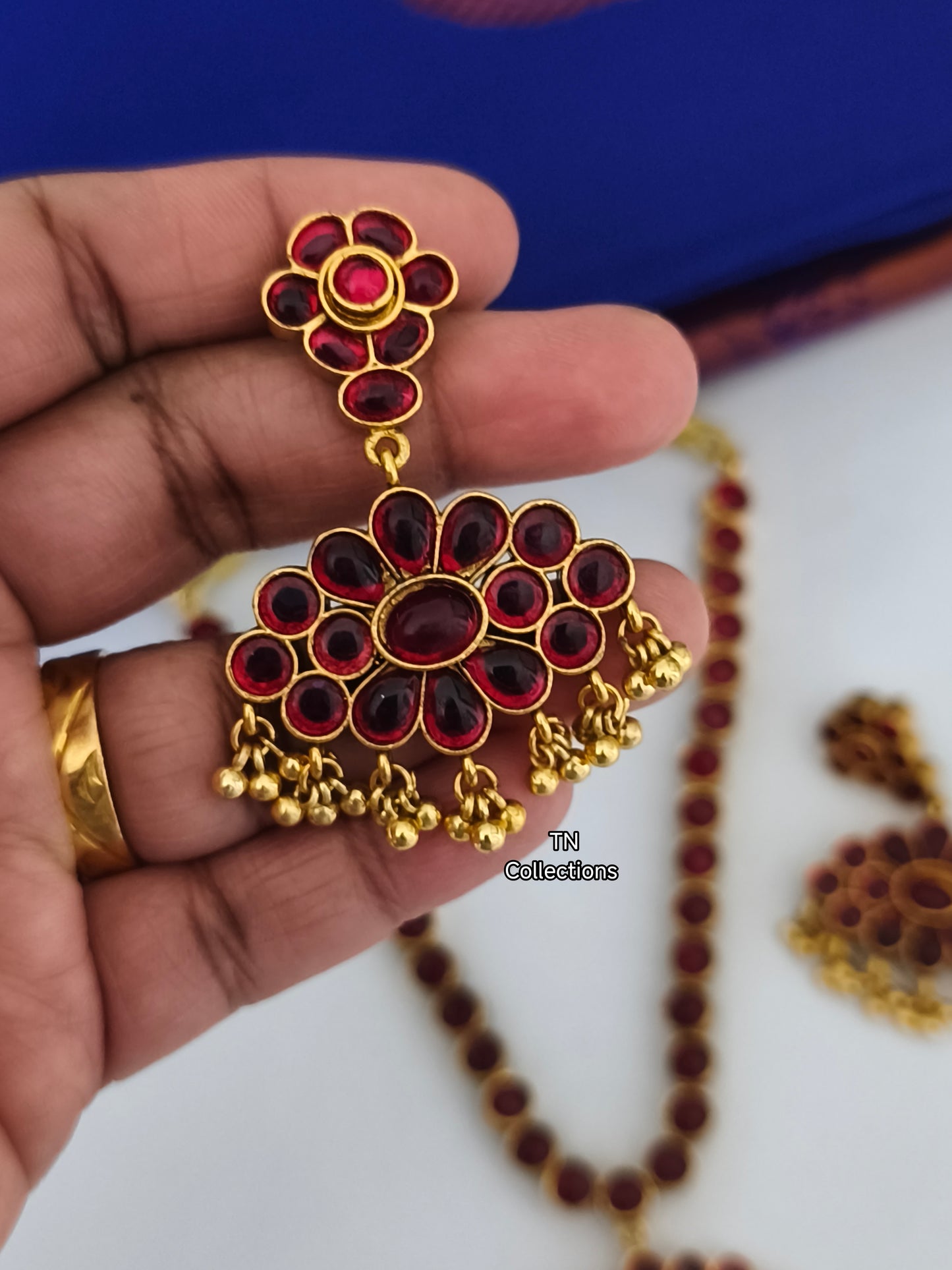 2 in 1 Real kemp stone Necklace Set