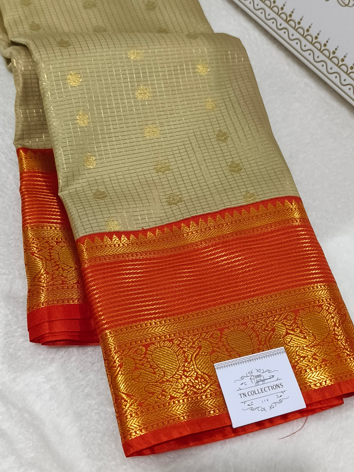 Korvai Premium semi Kanchipuram silk Saree