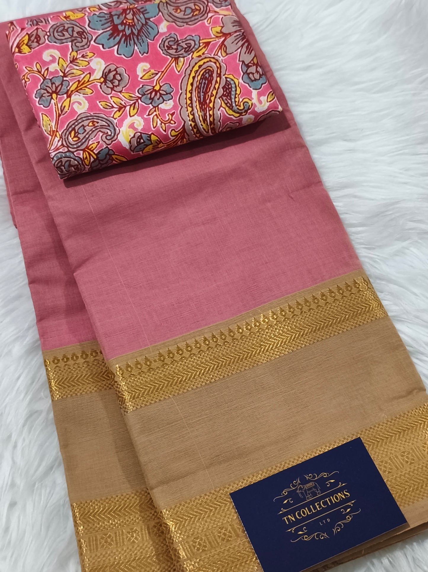Pink Chettinad Pure cotton Saree
