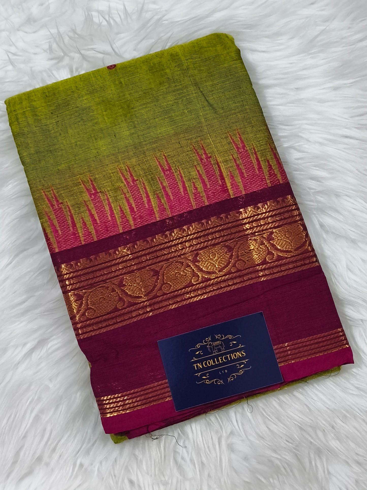 Green Traditional Pure Kanchi Cotton Saree