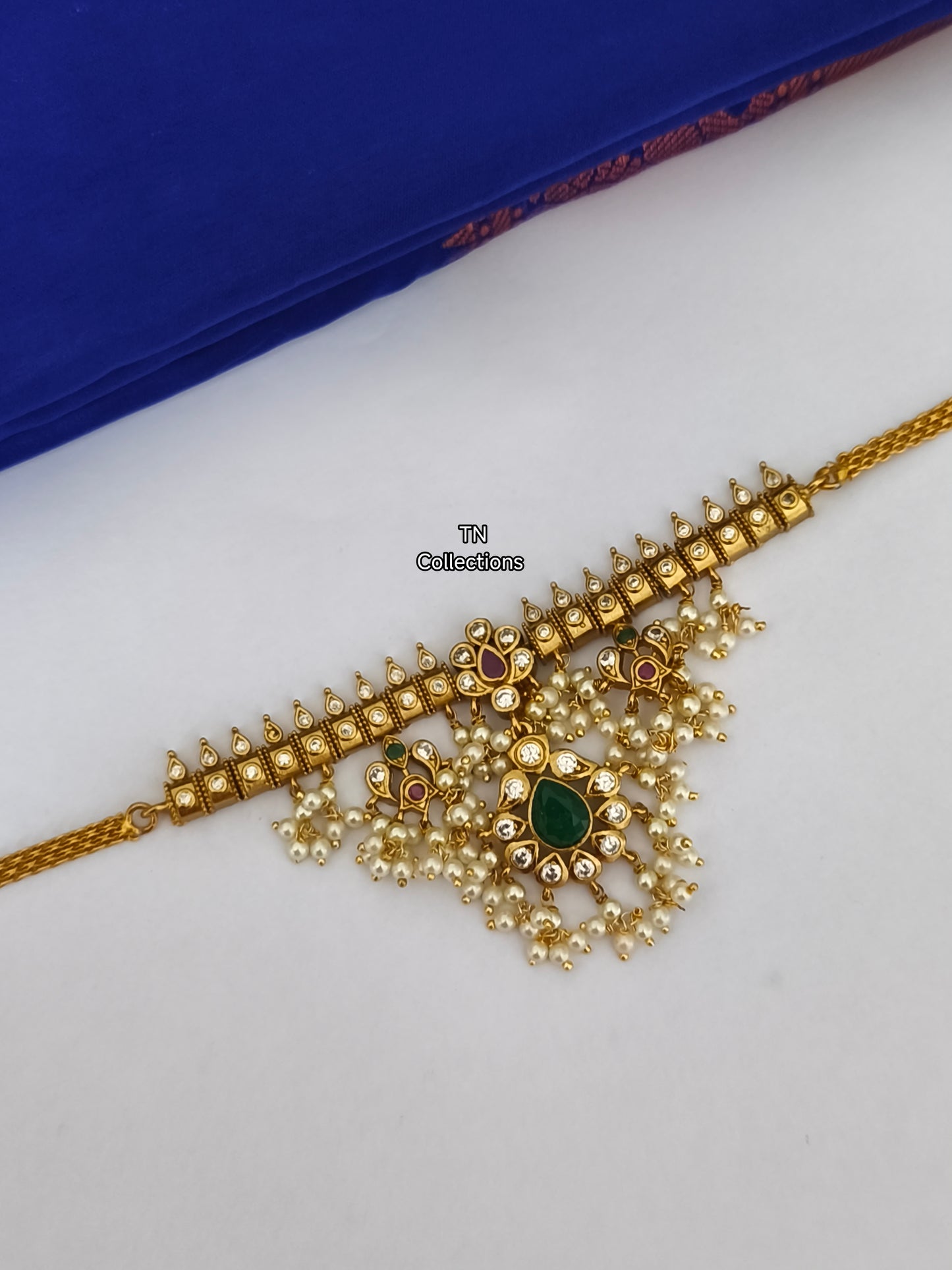 Matte Finish Guttapusalu Choker Necklace Set