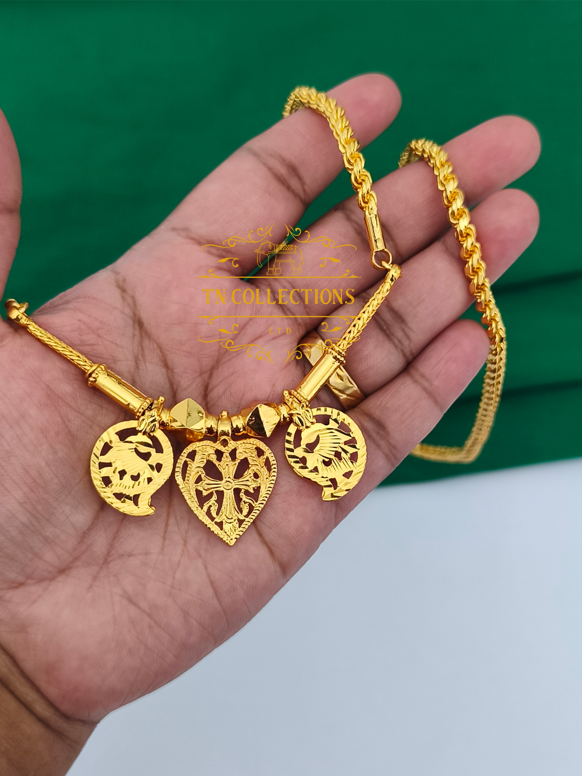 One gram gold plated Traditional Southindian style Thalichain (Thirumangalyam)