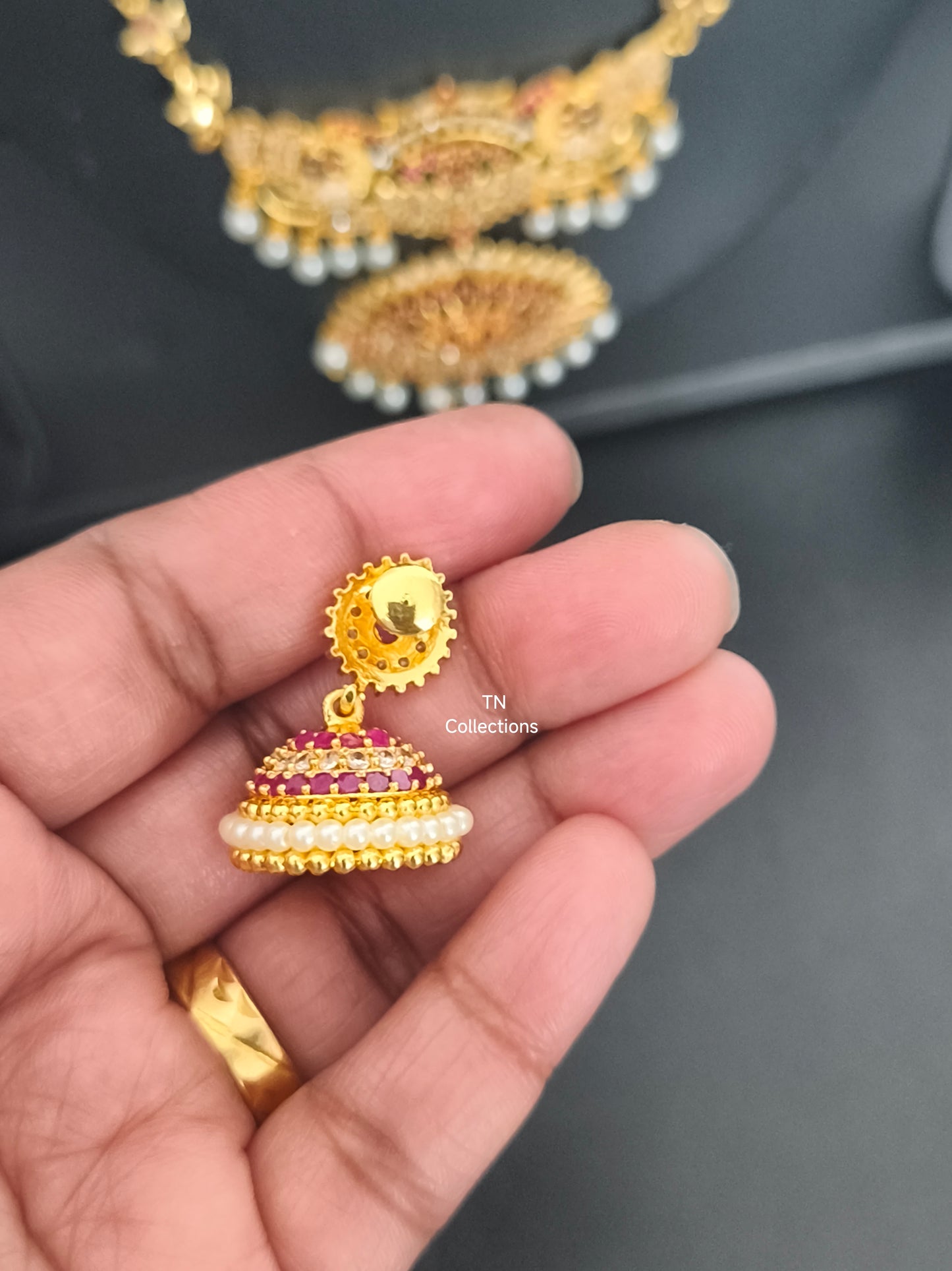 Micro gold plated Traditional Semi Bridal Set