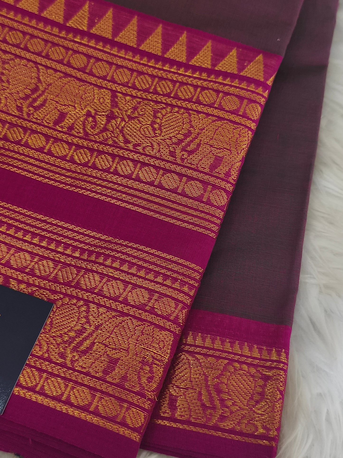 Pure handloom kanchi cotton saree