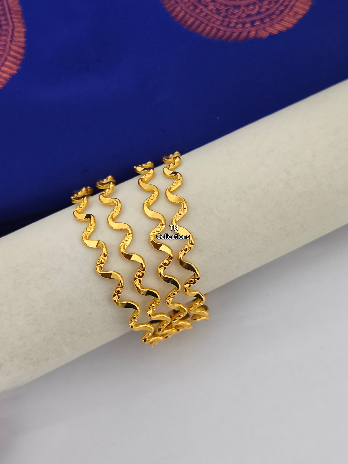 Micro gold plated Traditional Bangles Set