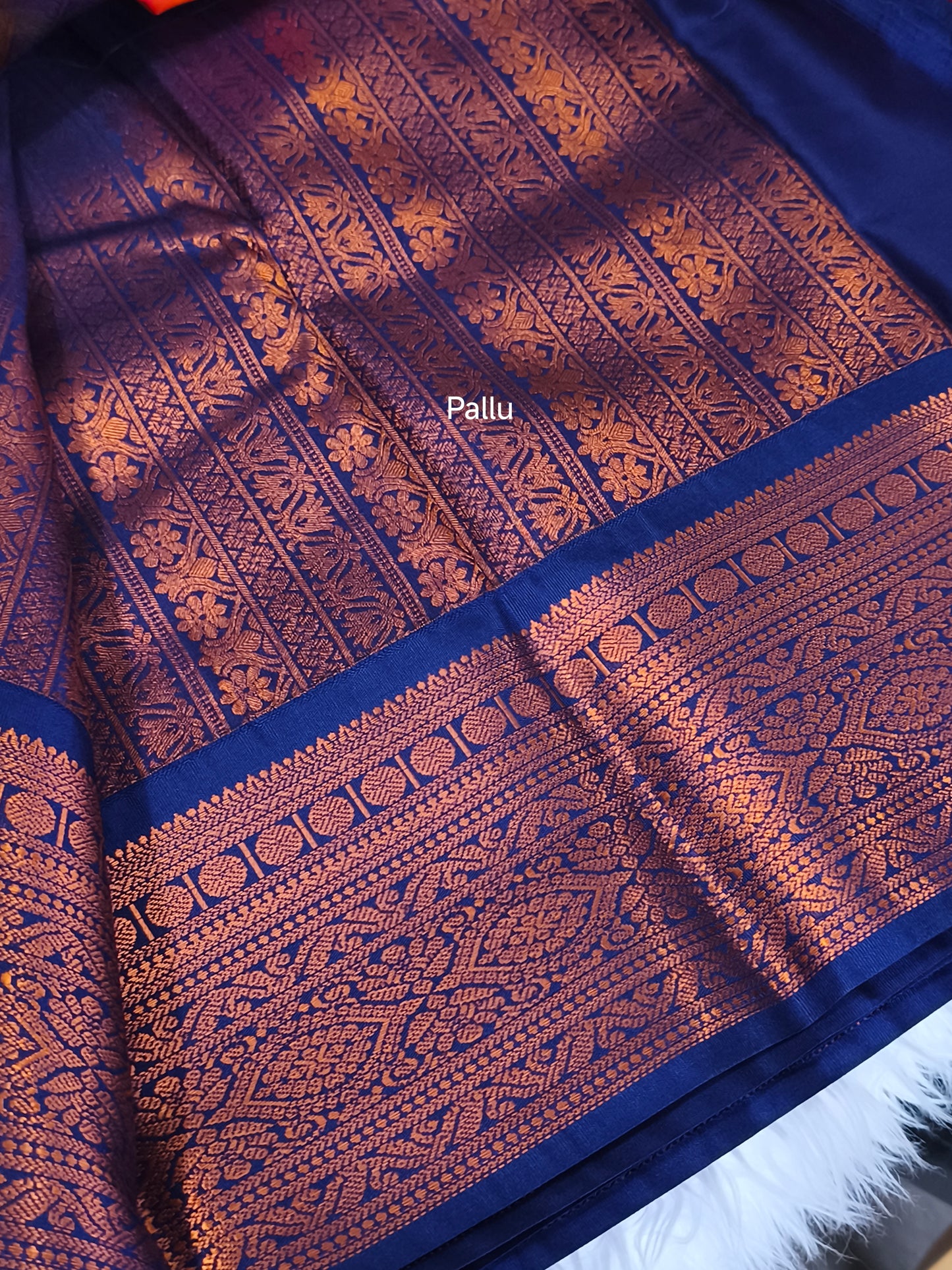 Korvai Premium soft silk saree(Dual Tone)