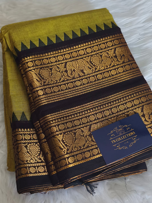 Pure handloom kanchi cotton saree