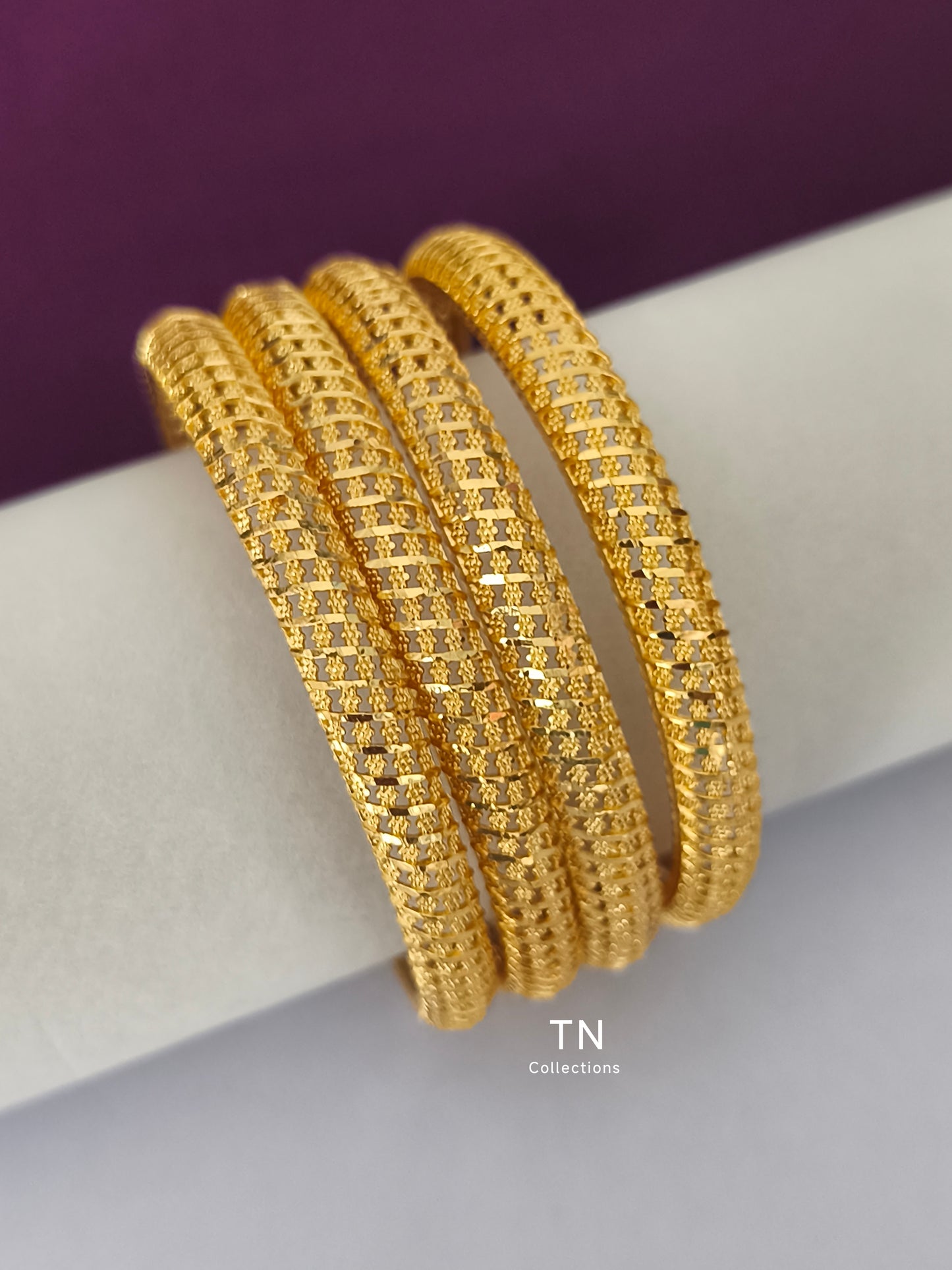 One gram gold forming Bangles Set (Size 2.6)