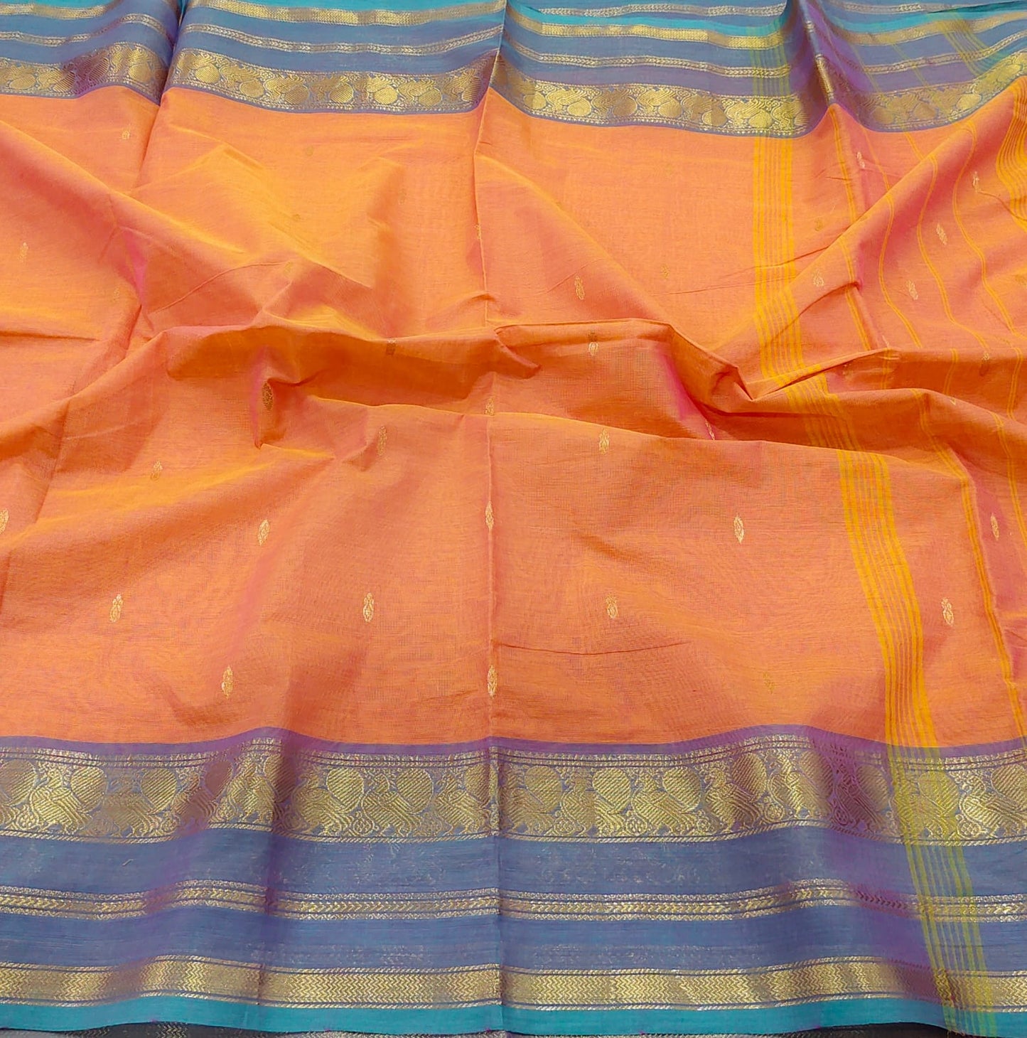Pure handloom kanchi cotton saree