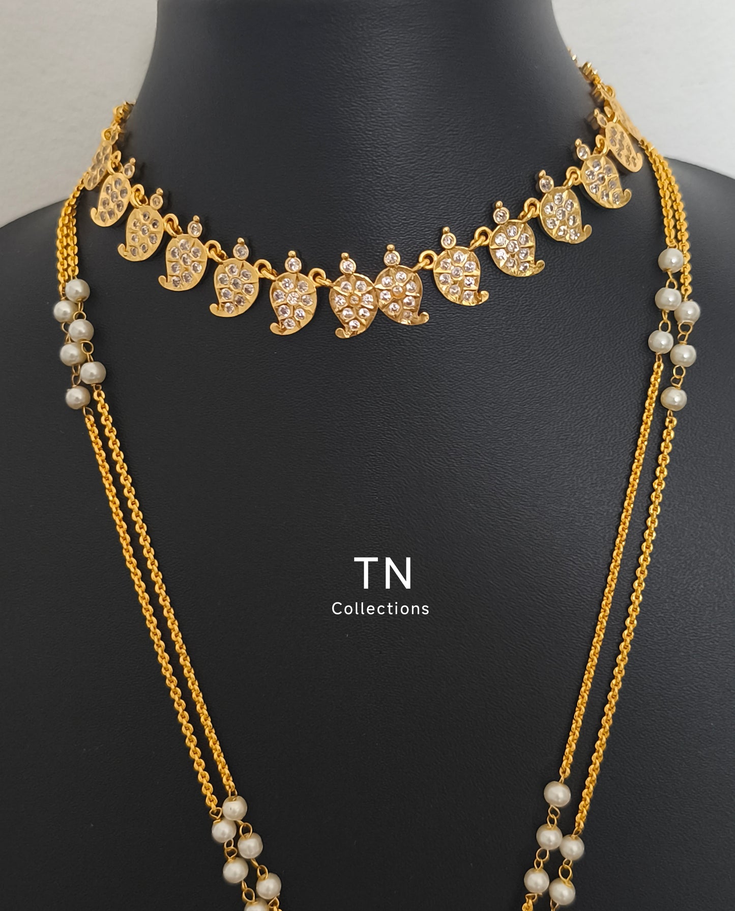 Unique Trendy Micro gold plated Semi Bridal Set