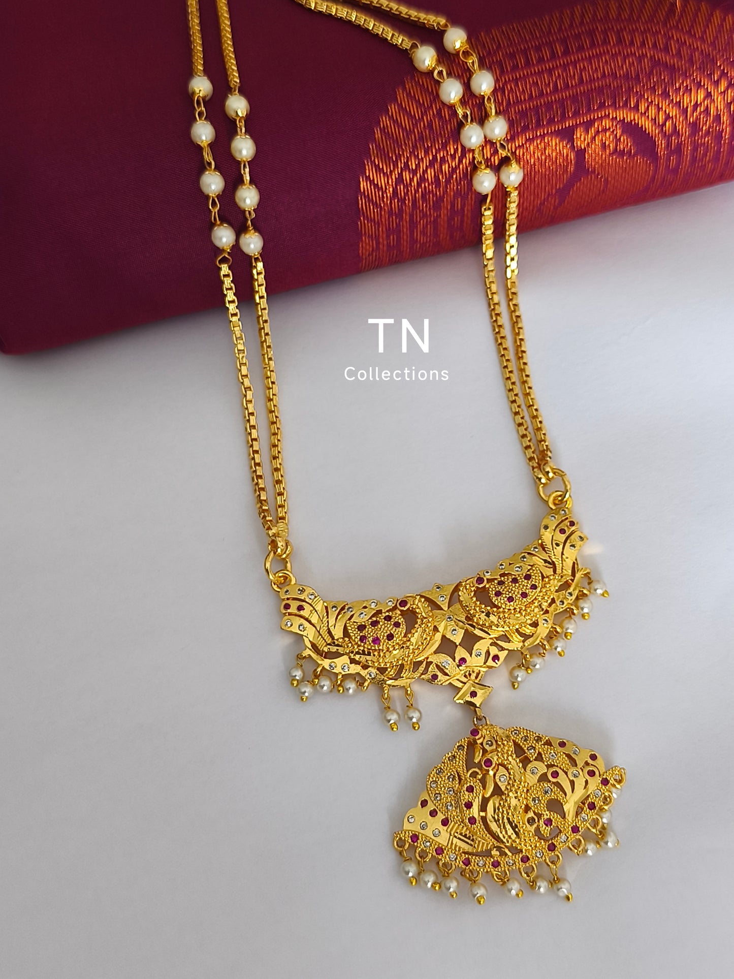 Micro gold plated Traditional Peacock Design Pathakkam