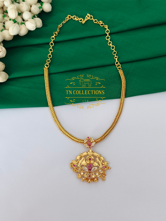 Micro Gold Finish Cz Premium Necklace