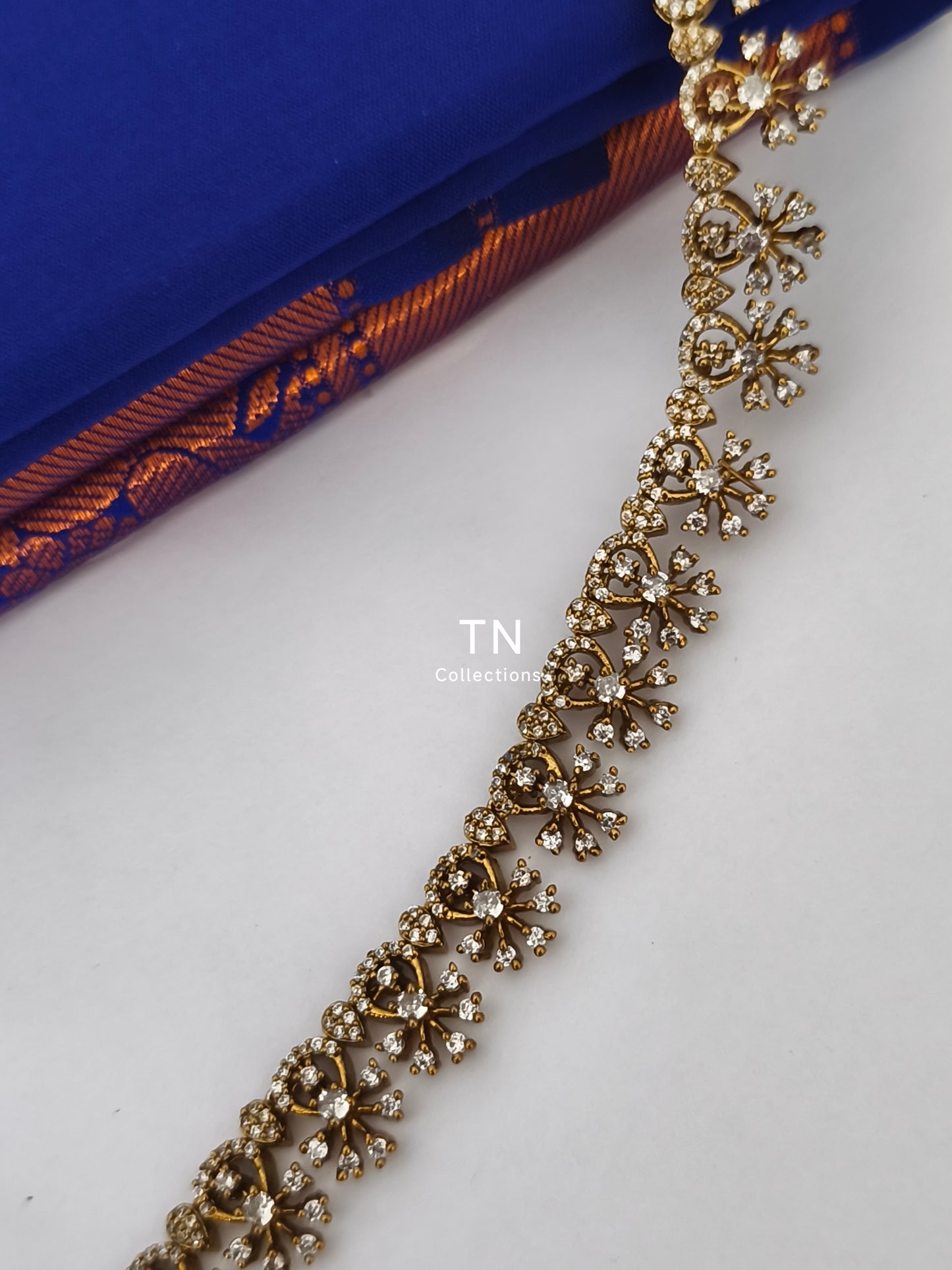 Cz stones Hip Chain (Full white stones)