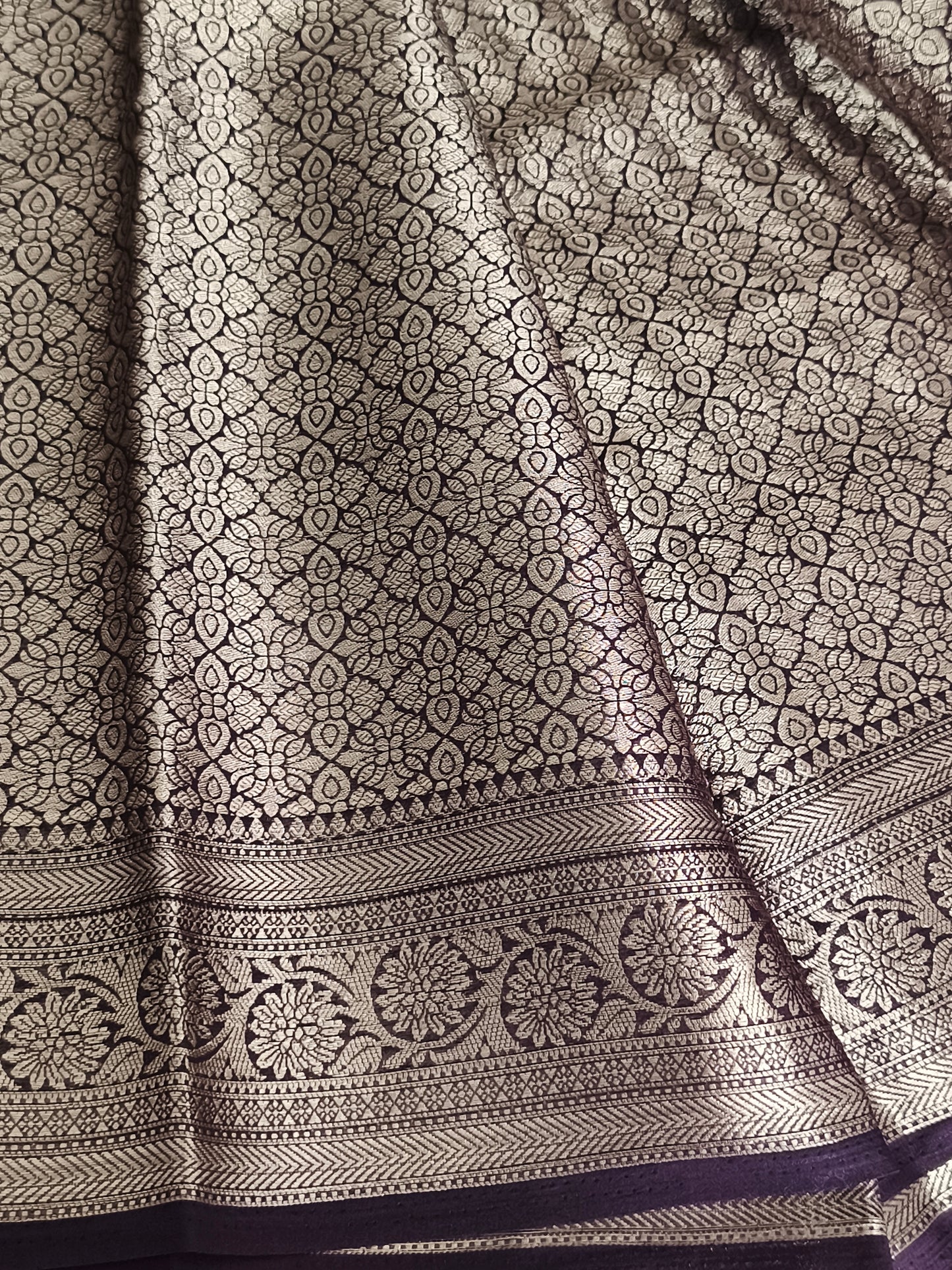 Coffee Brown colour Chiffon Georgette Party Saree